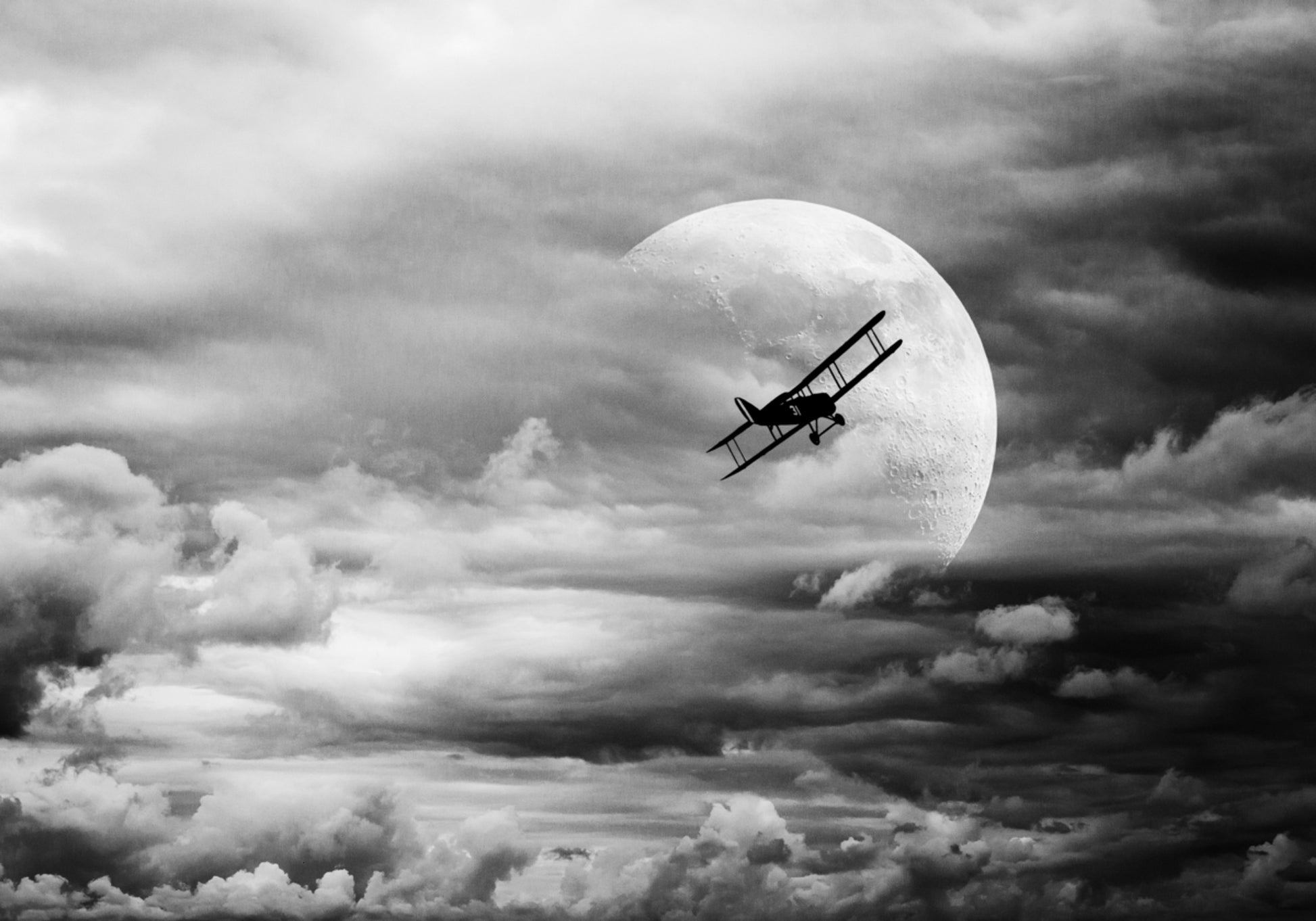 Vuelo en biplano a la luna