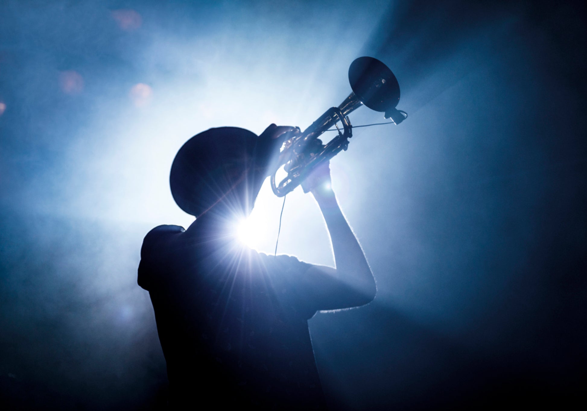 Actuación de trompeta de jazz