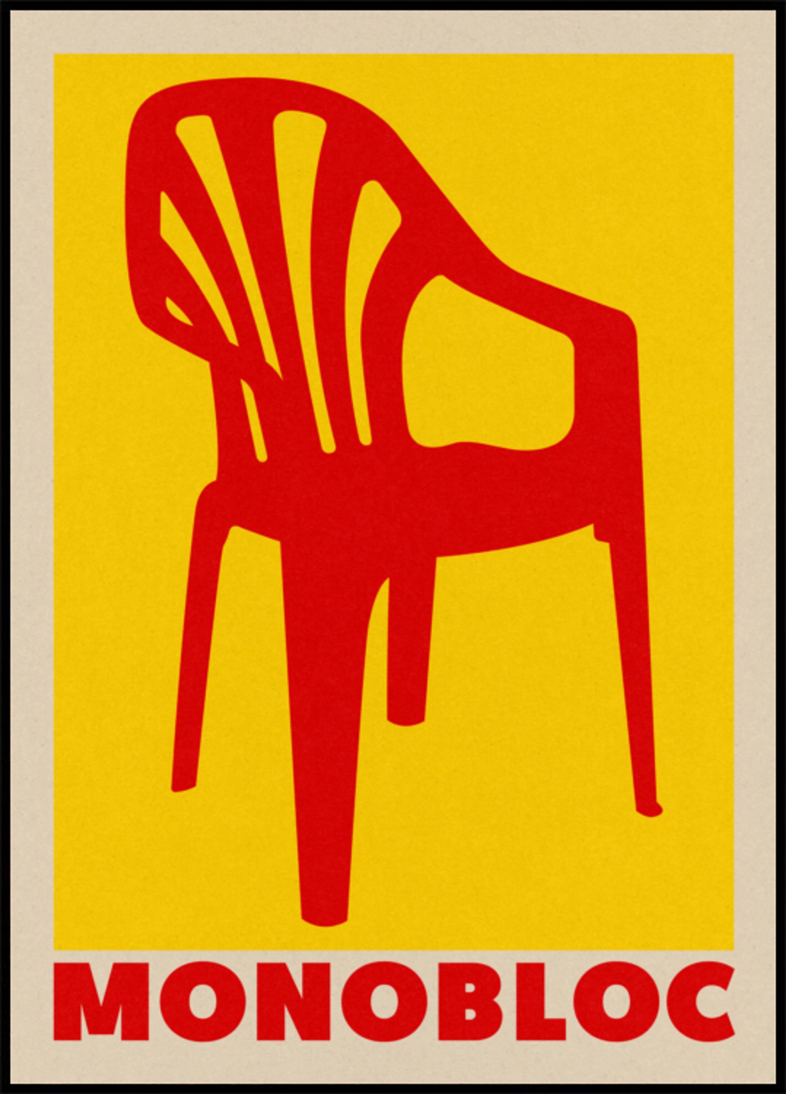 Silla monobloque roja