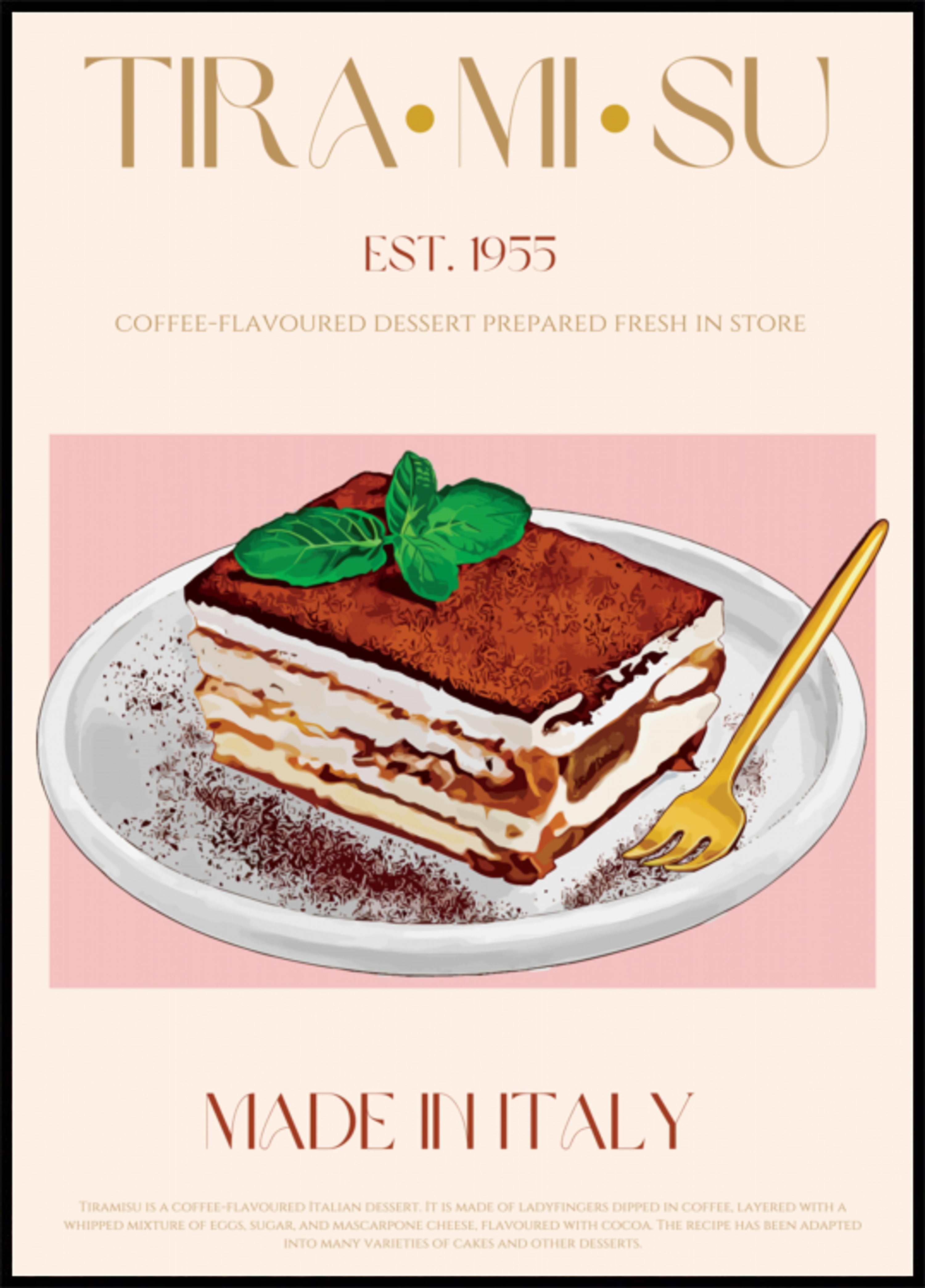 Tiramisú italiano clásico
