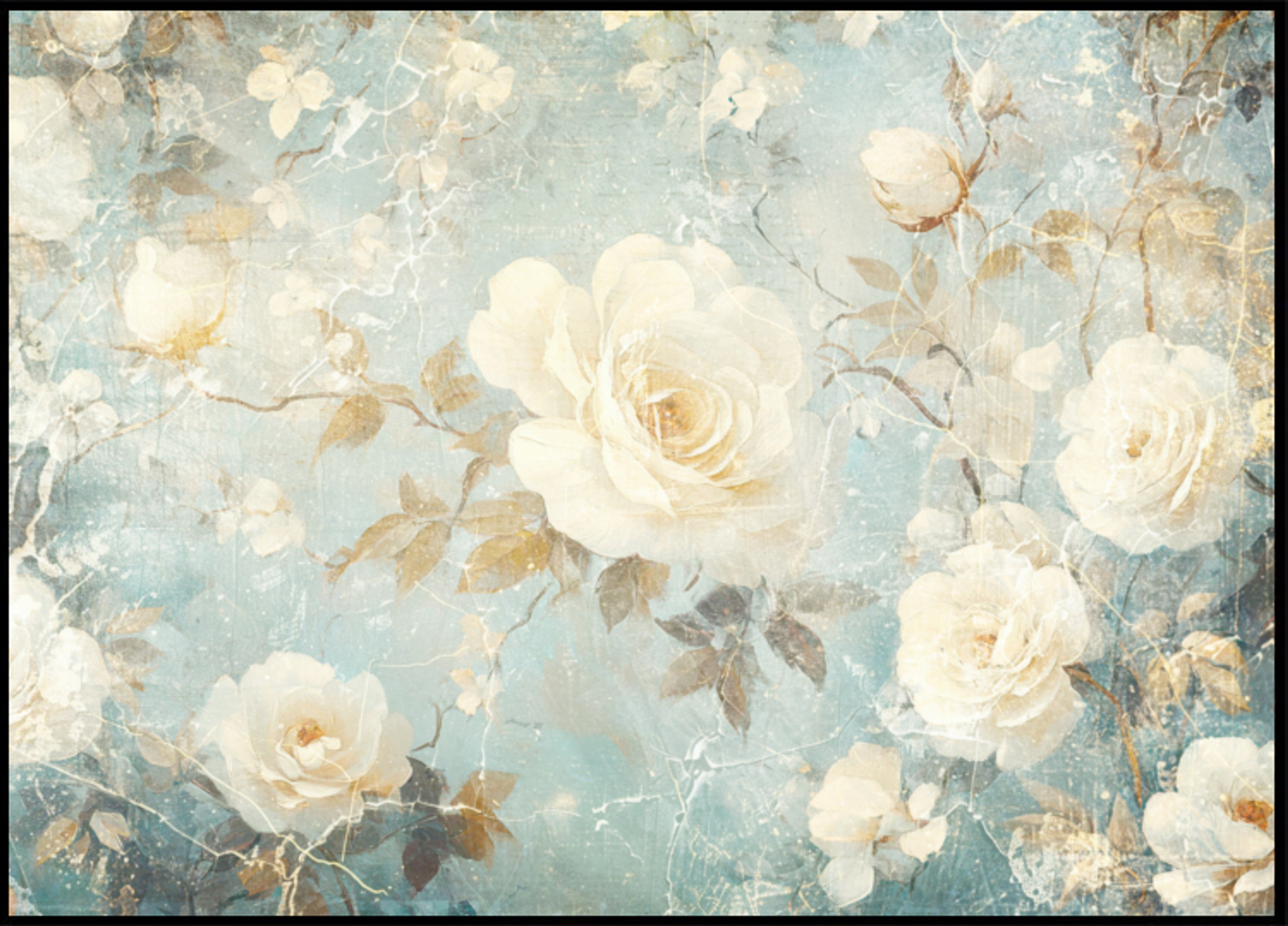 Rosas blancas vintage
