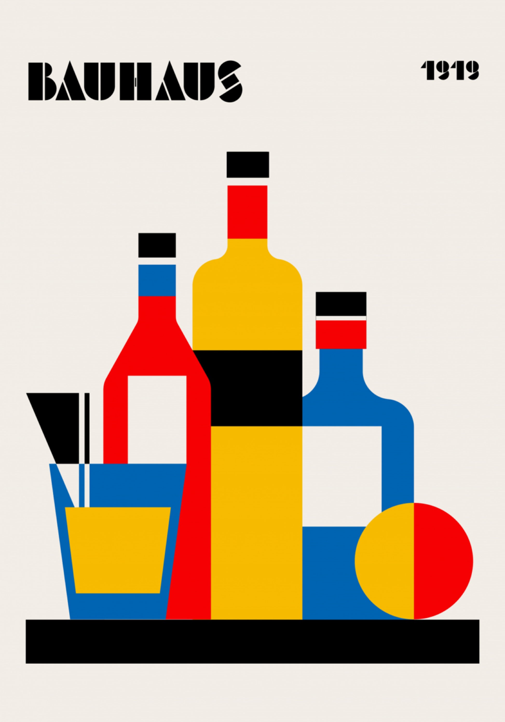 Bodegón geométrico de la Bauhaus