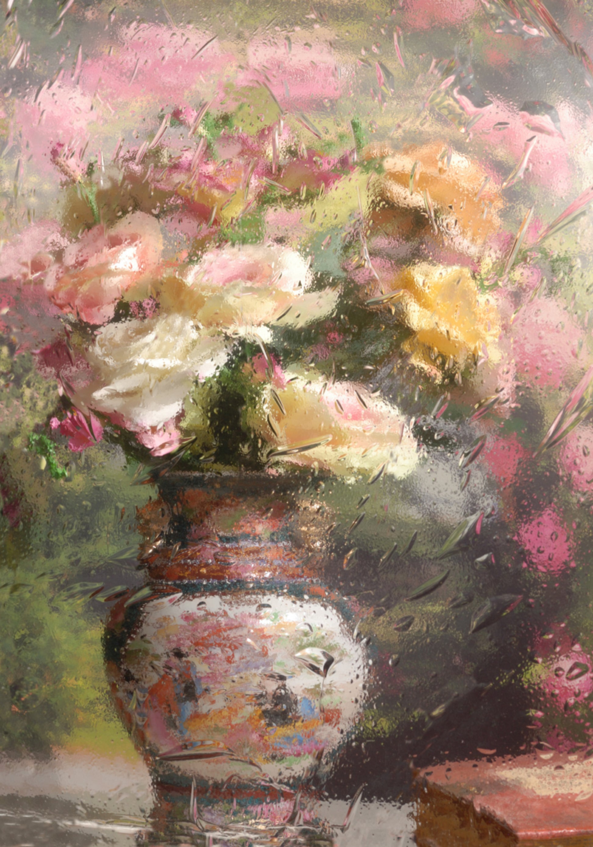 Flores de día lluvioso