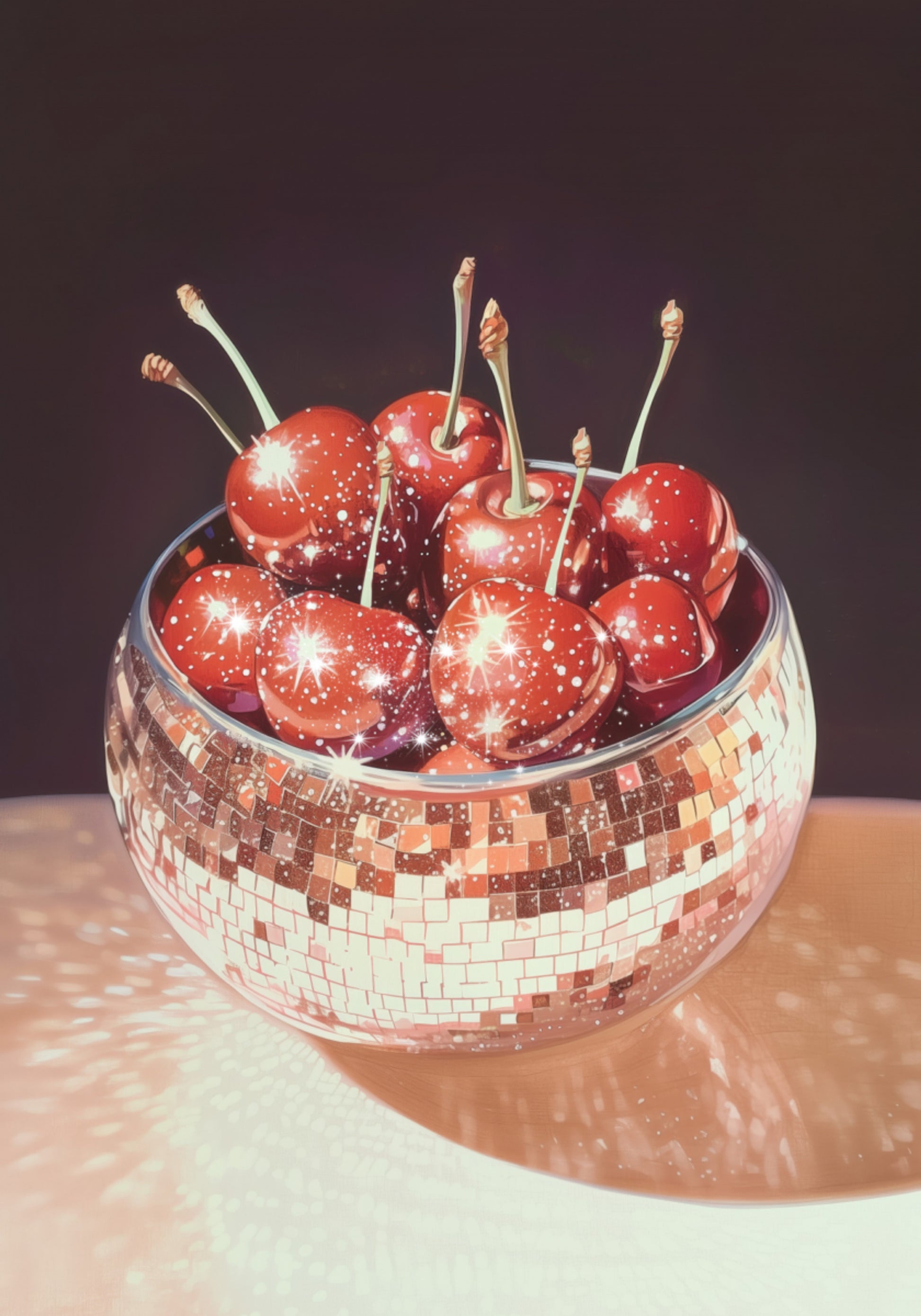 Cerezas disco espumosas