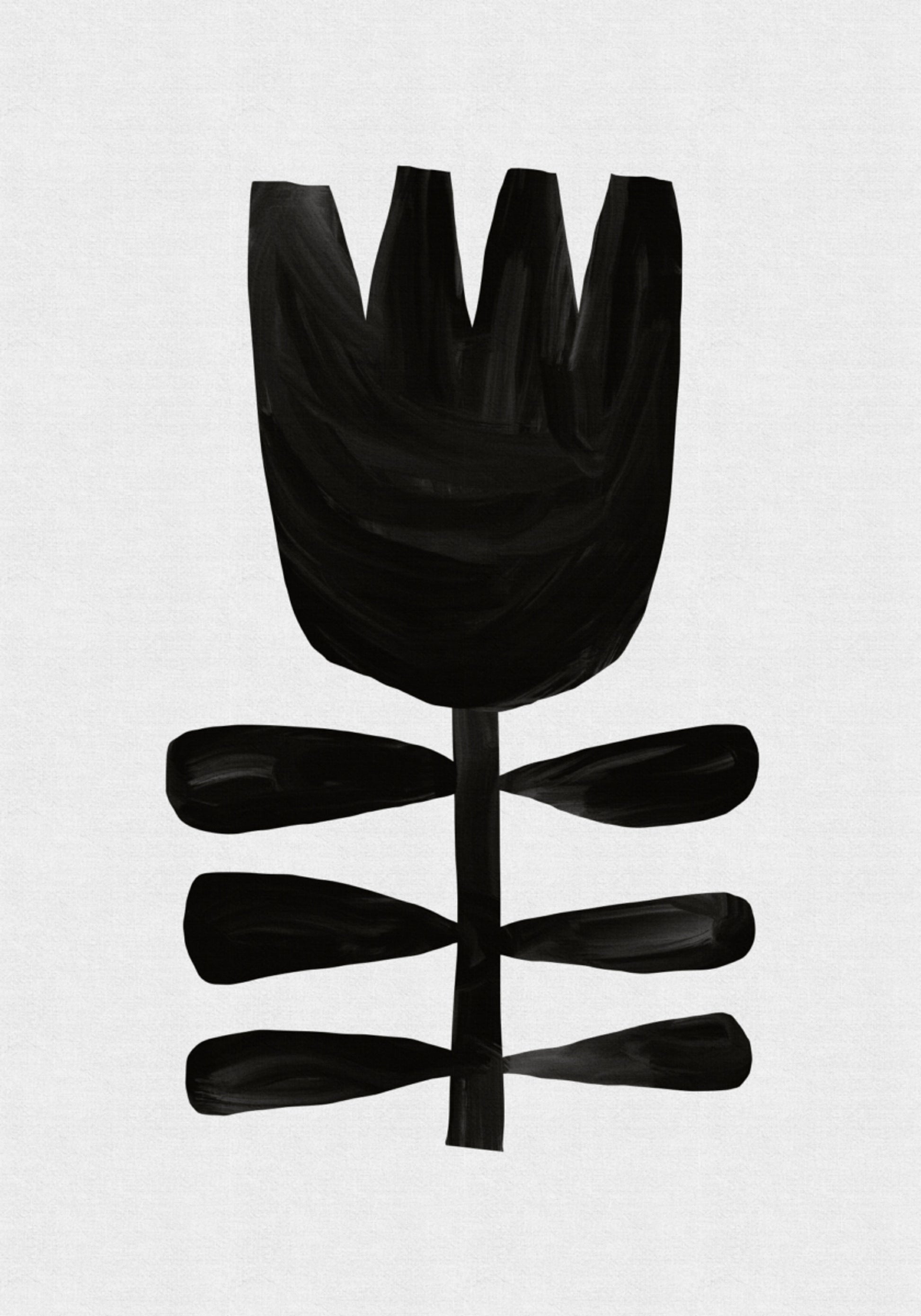 Flor abstracta negra