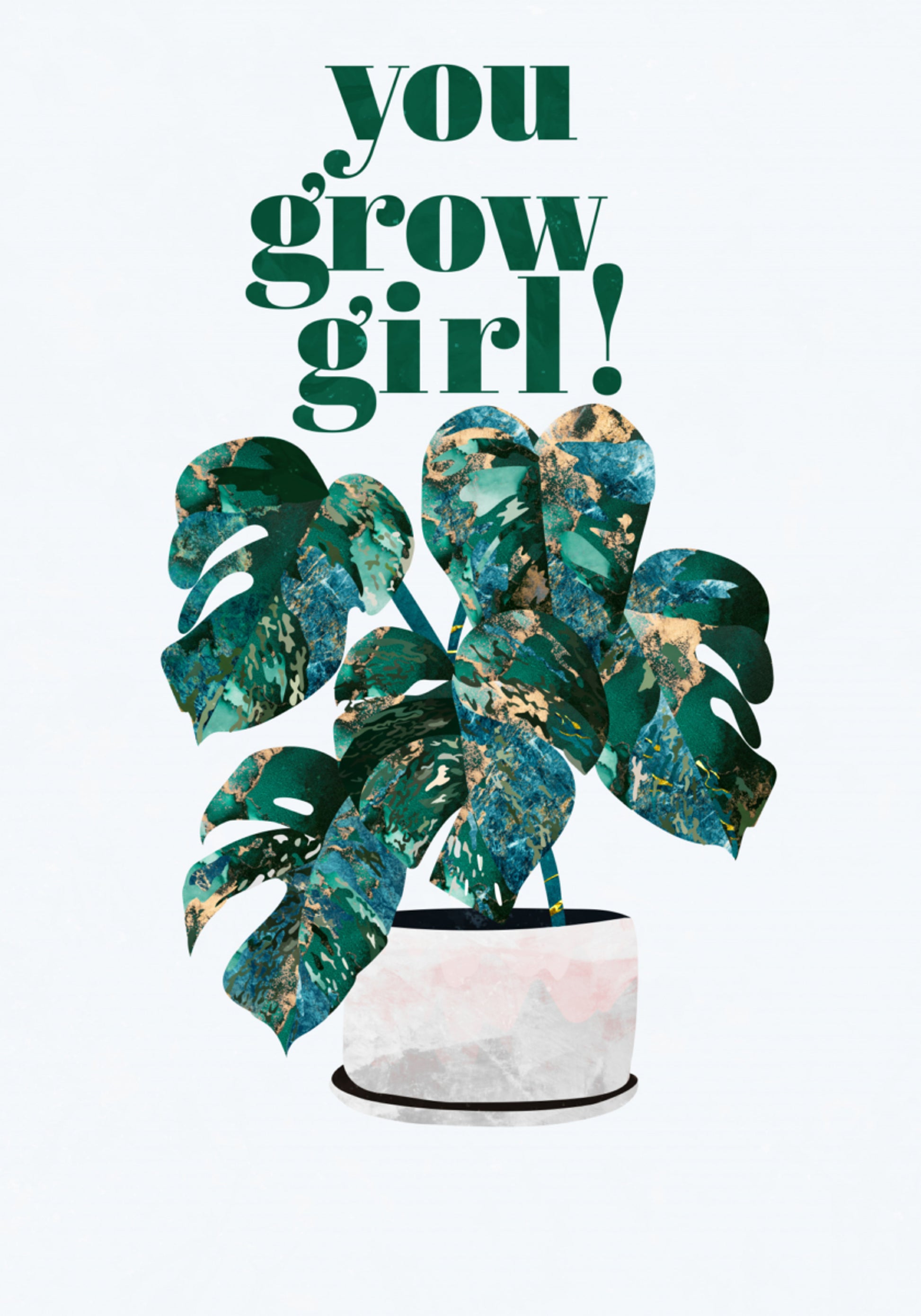 Tu creces niña monstera