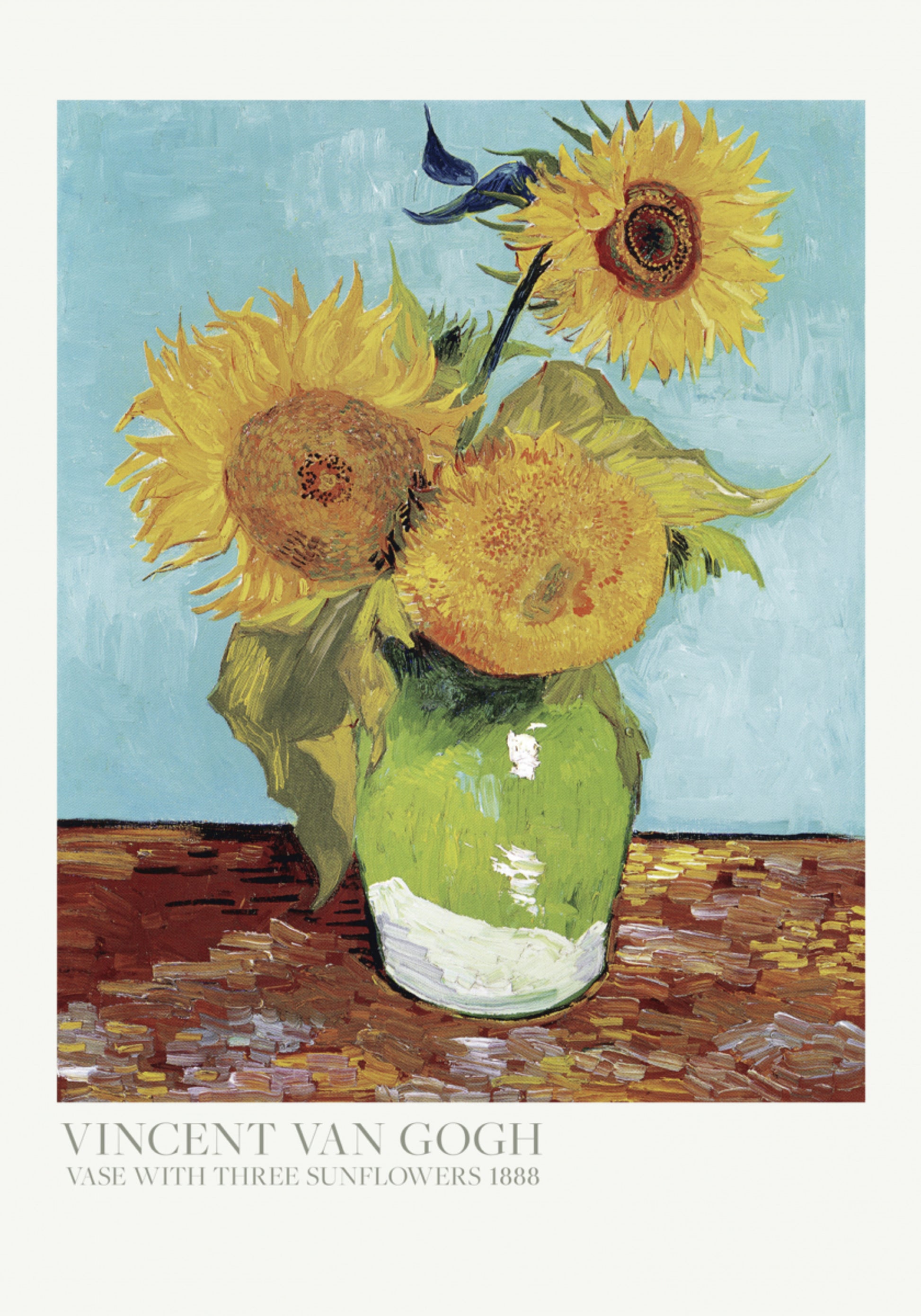 Jarrón Con Tres Girasoles