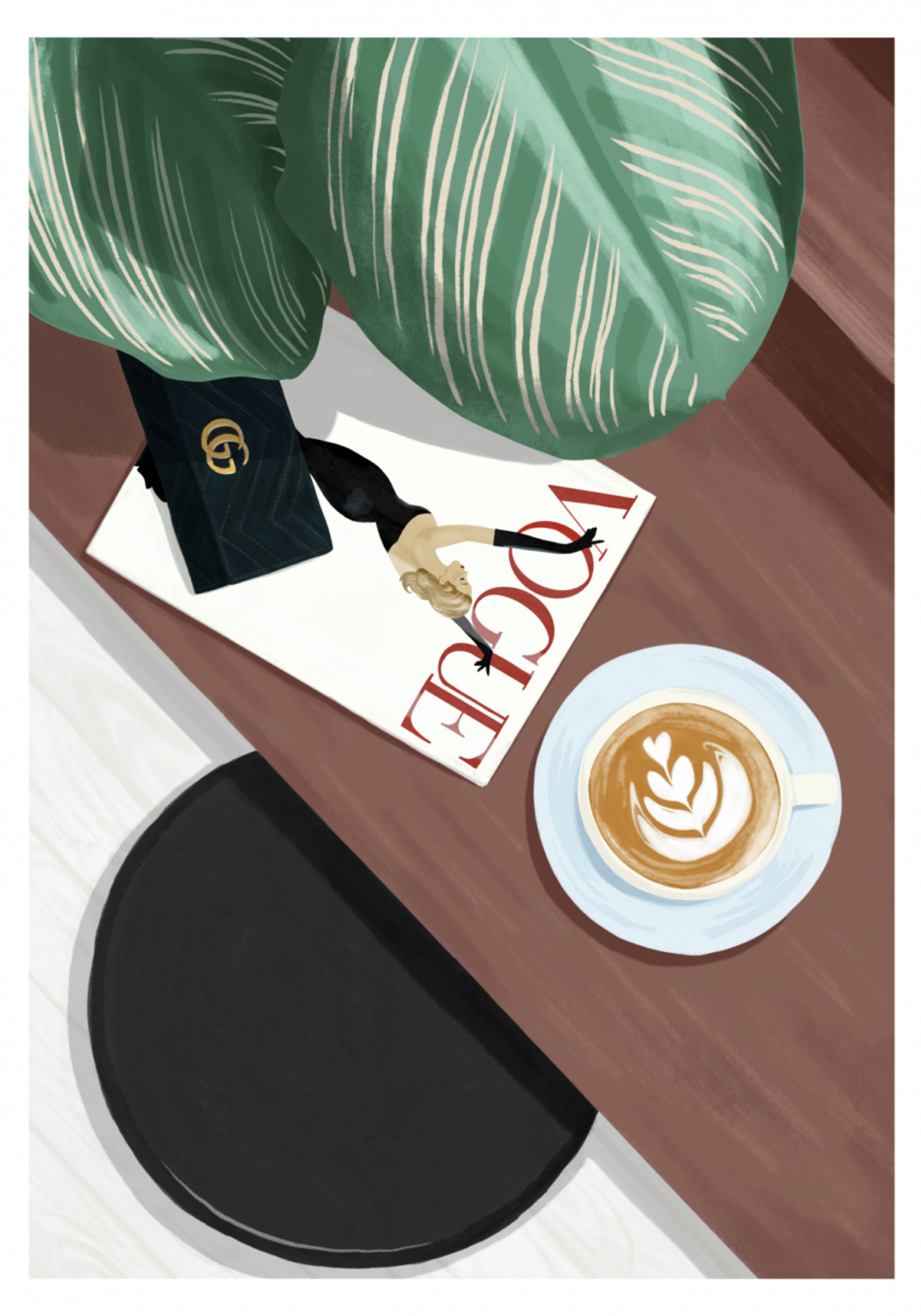Flatlay de café elegante