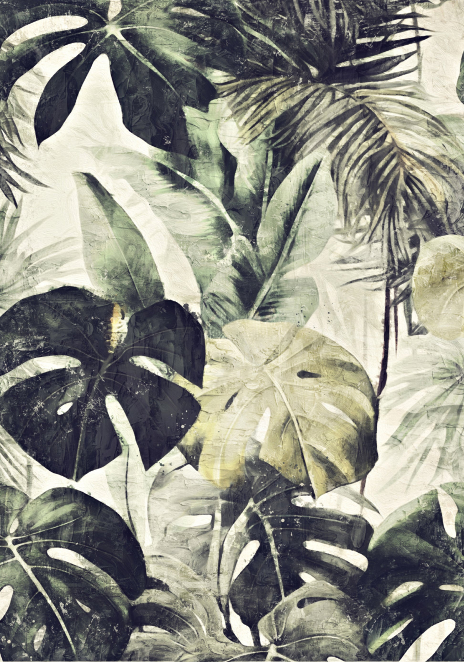 Hojas de la selva vintage