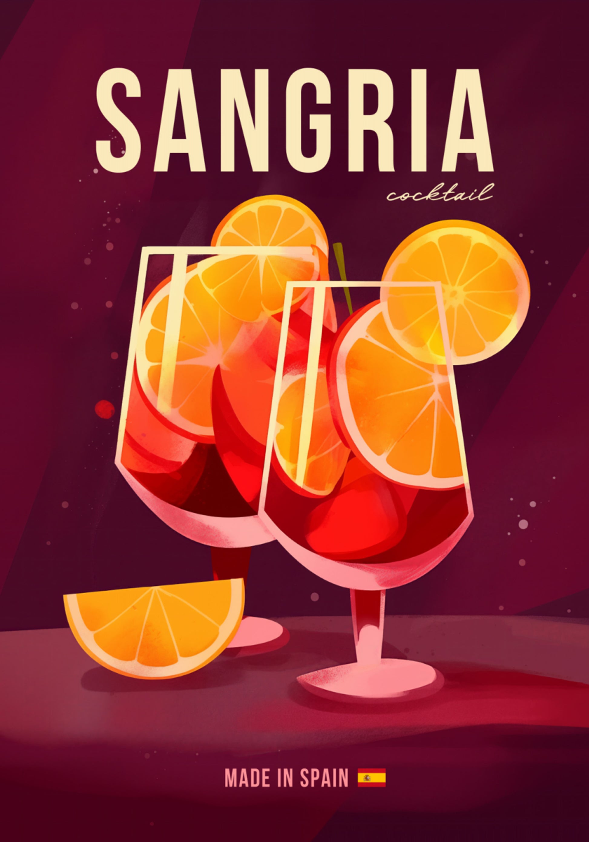 Cóctel refrescante de sangría