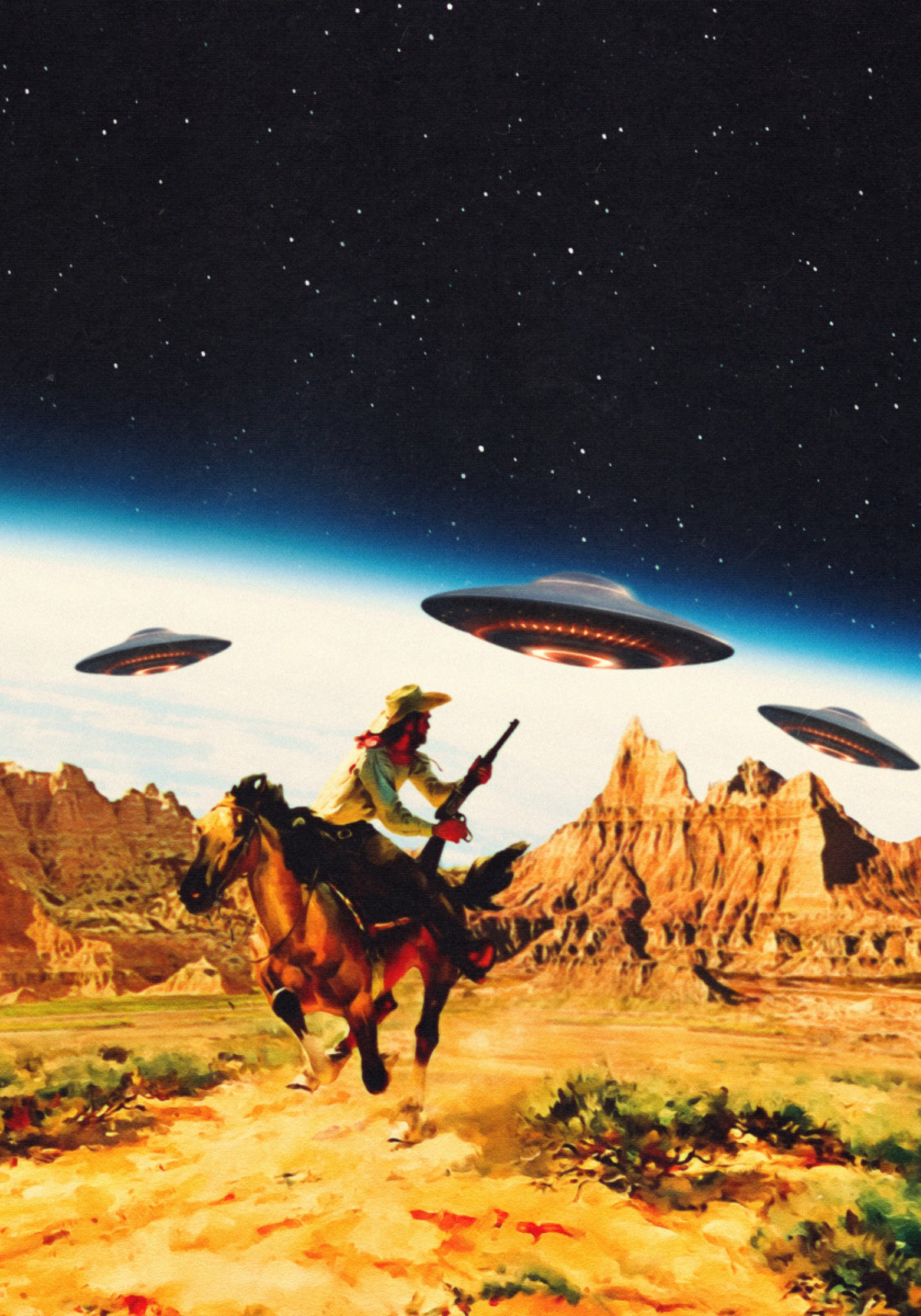 Persecución espacial OVNI