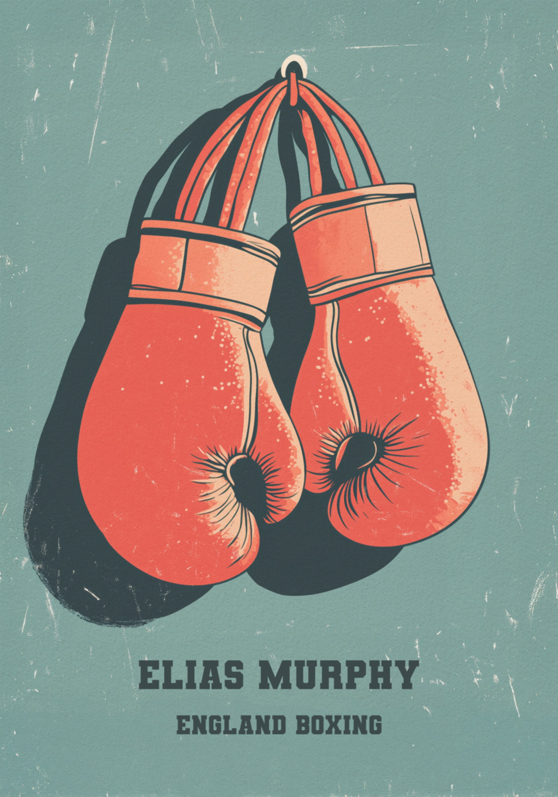 Guantes de boxeo vintage Póster
