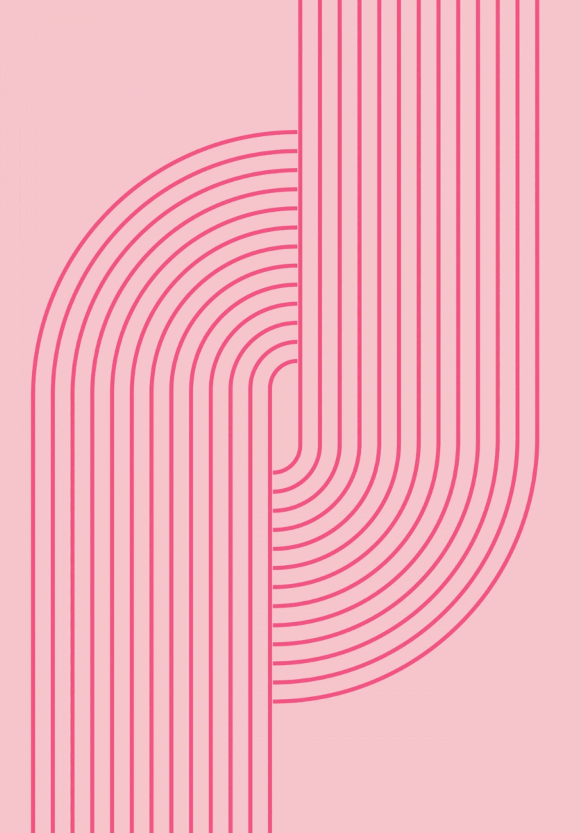 Curvas abstractas rosadas