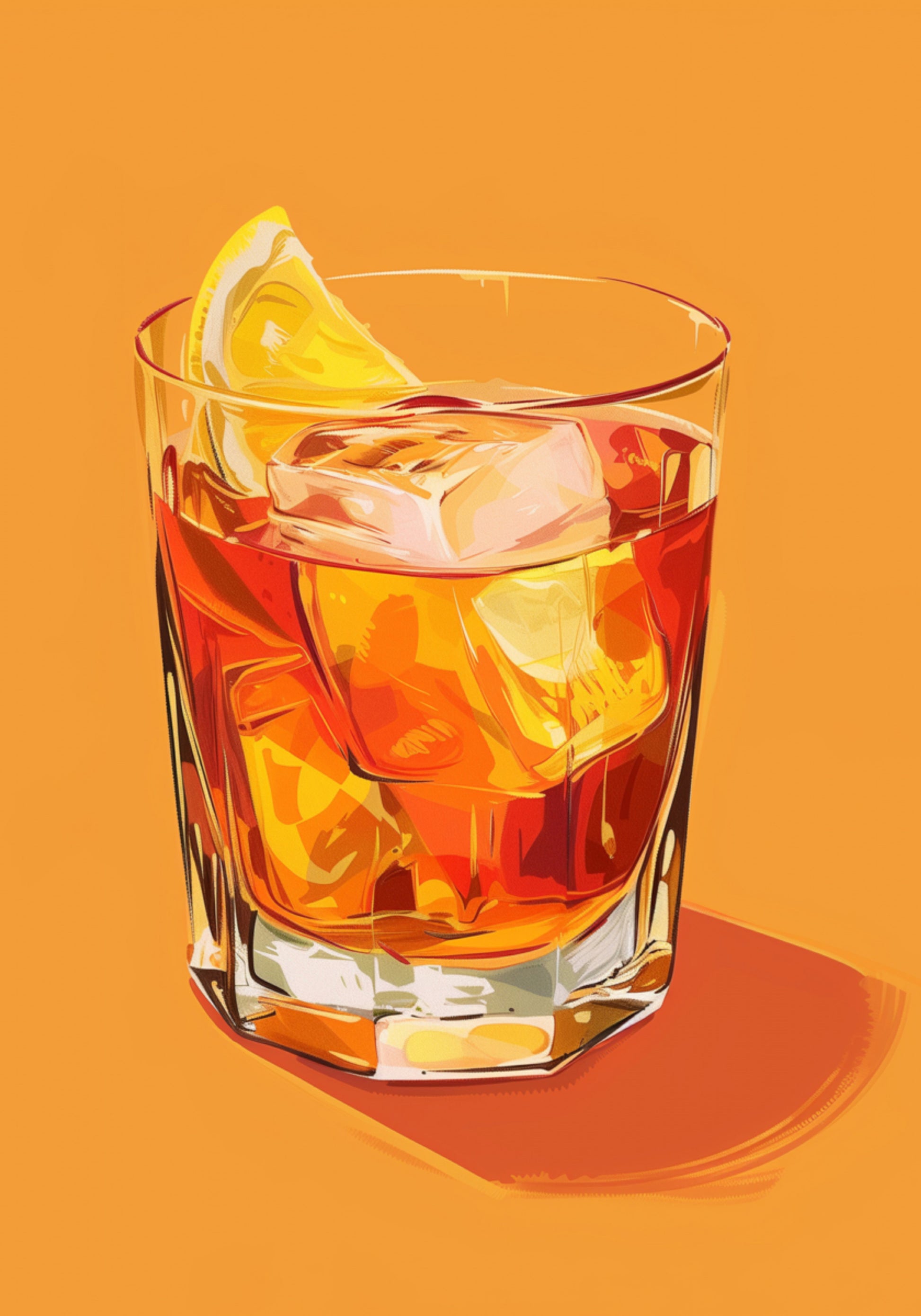 Cóctel refrescante de naranja