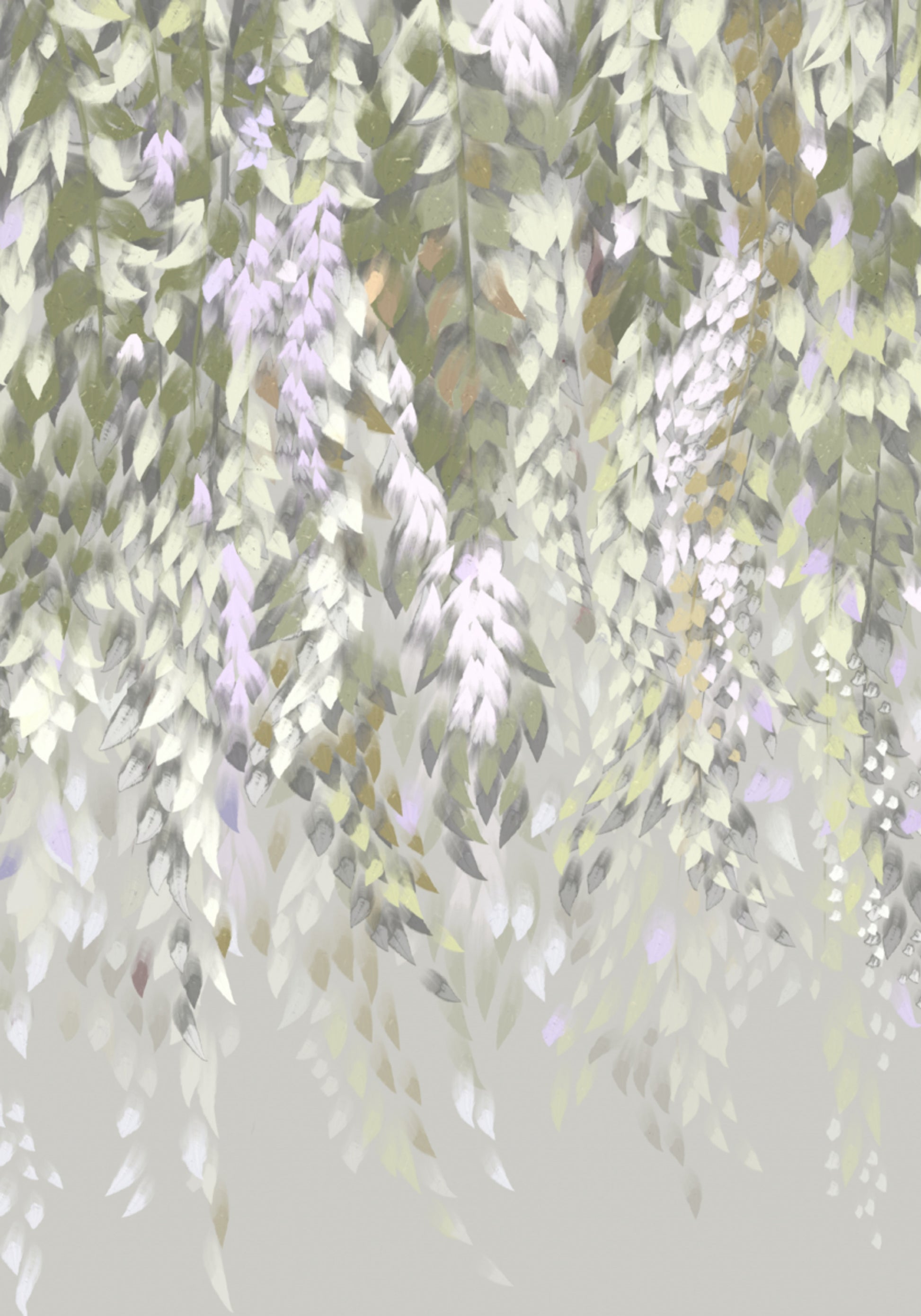 Flores de glicina en colores pastel