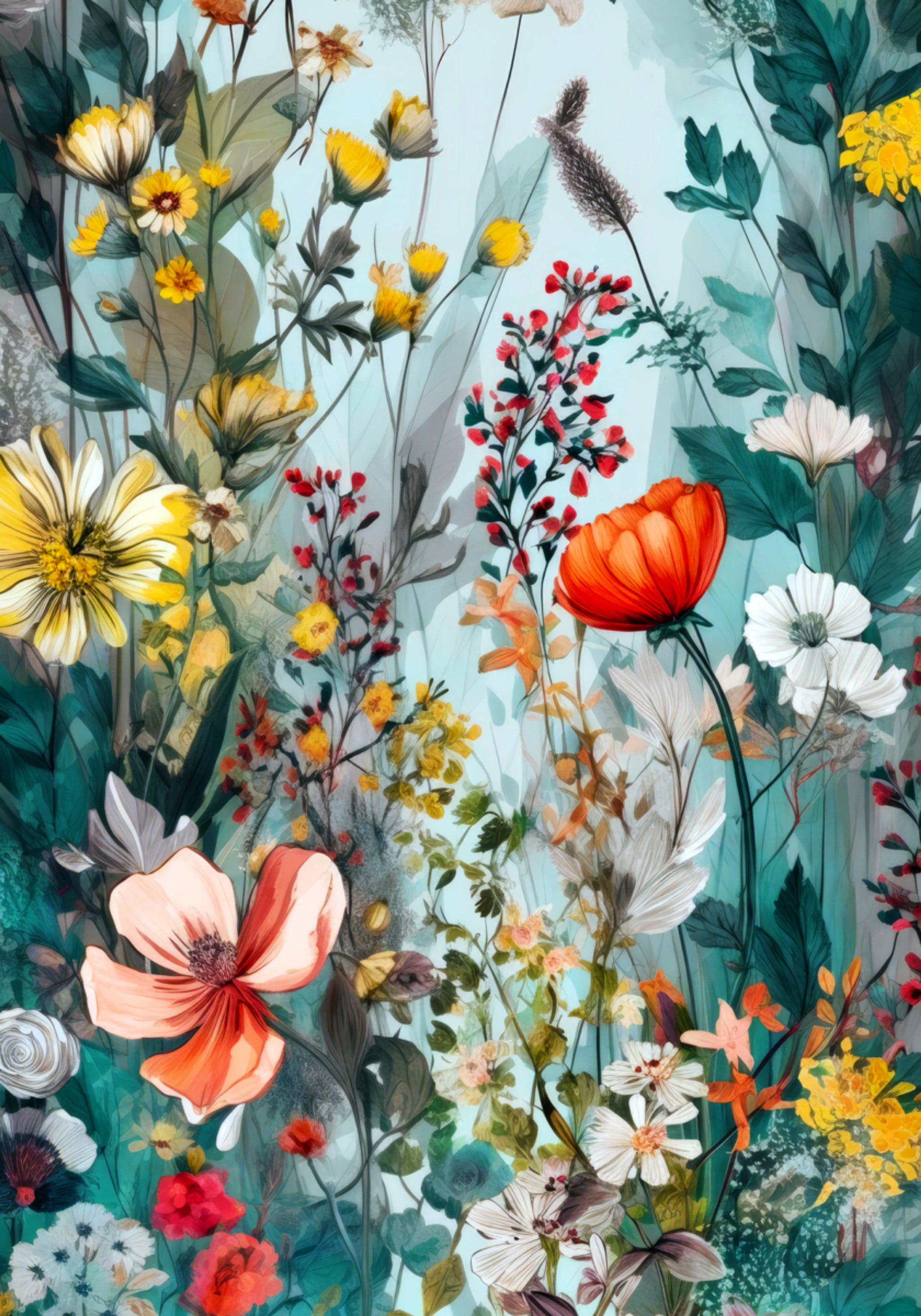 Flores de jardín vibrantes