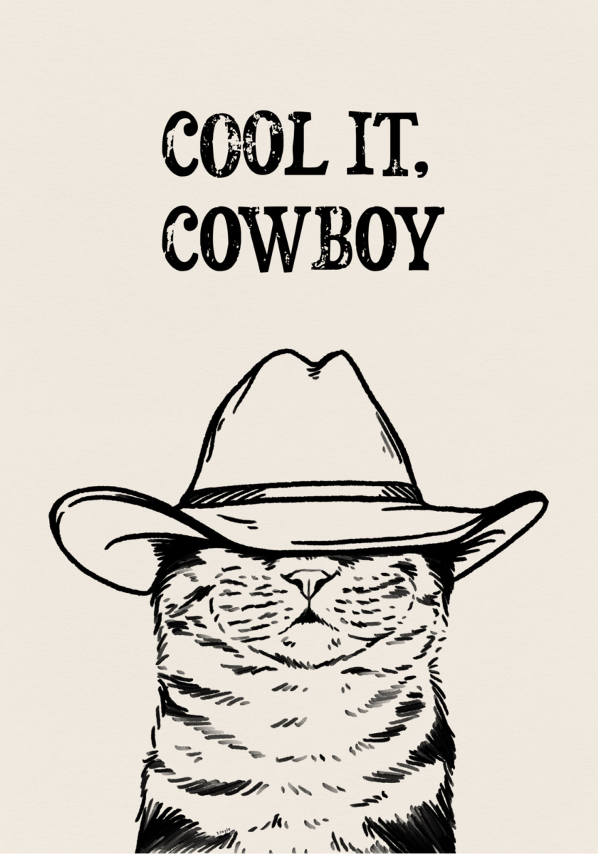 Enfriarlo gato vaquero