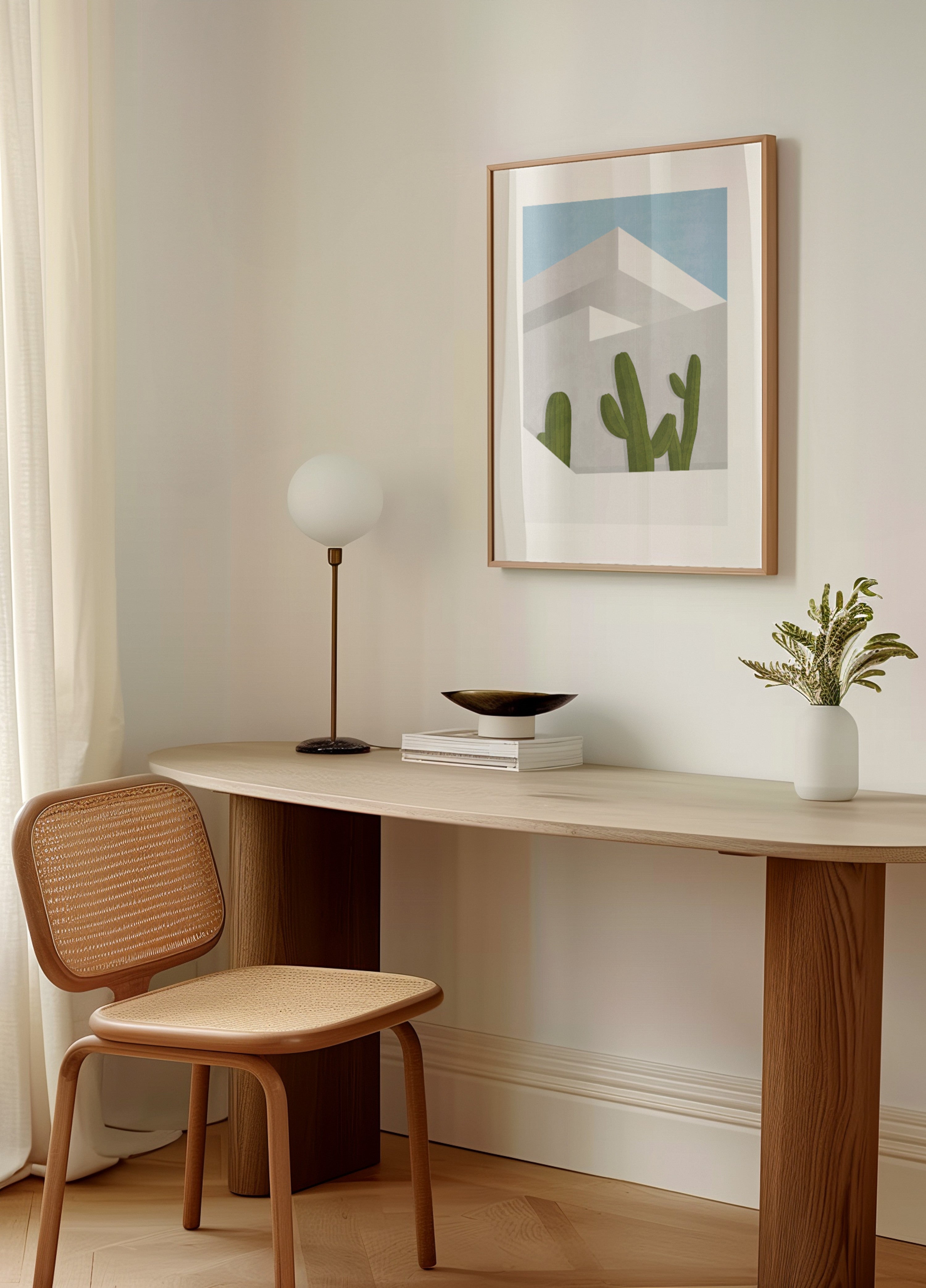 Cactus minimalistas del desierto