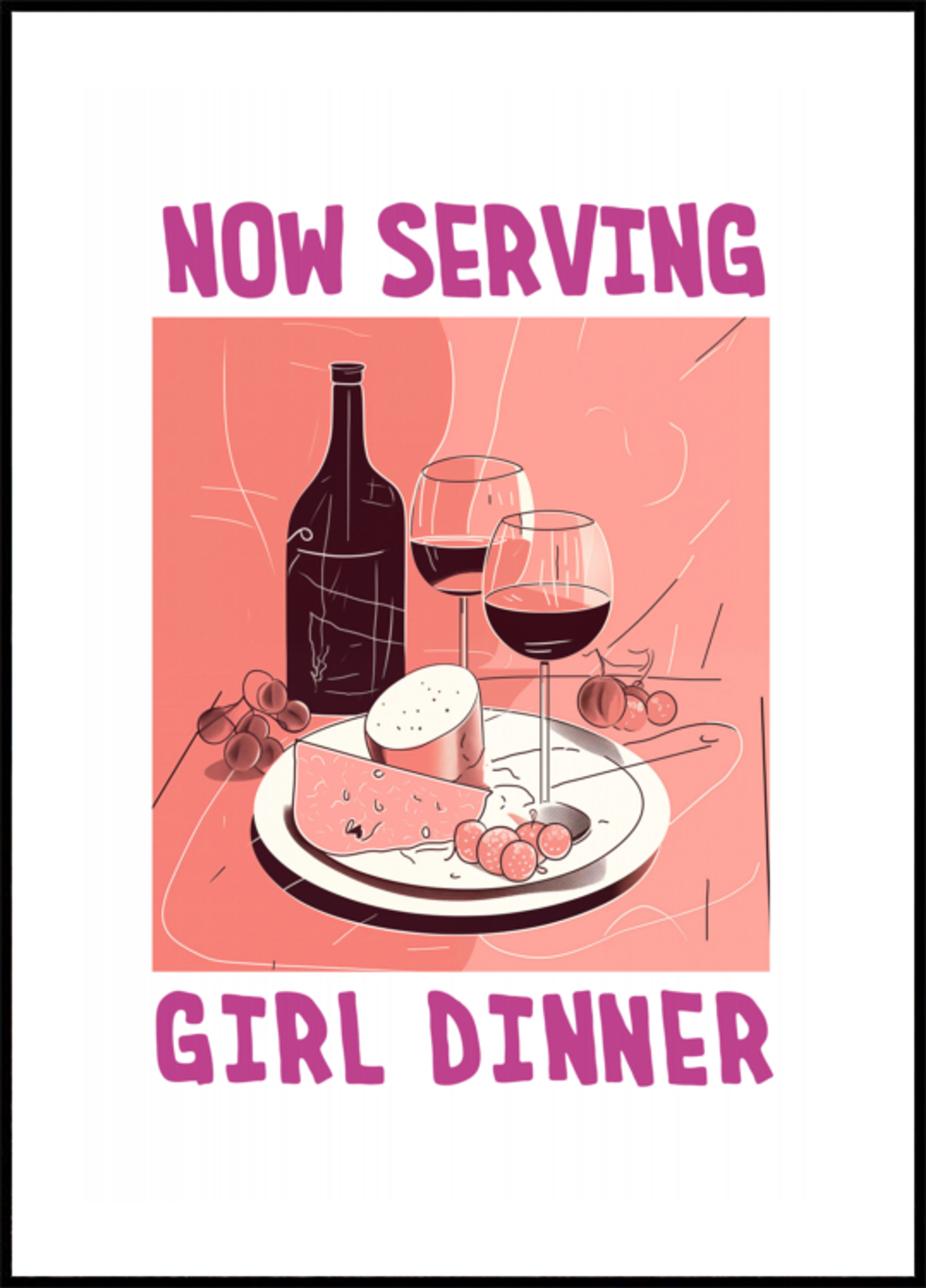 Sirviendo la cena a la chica