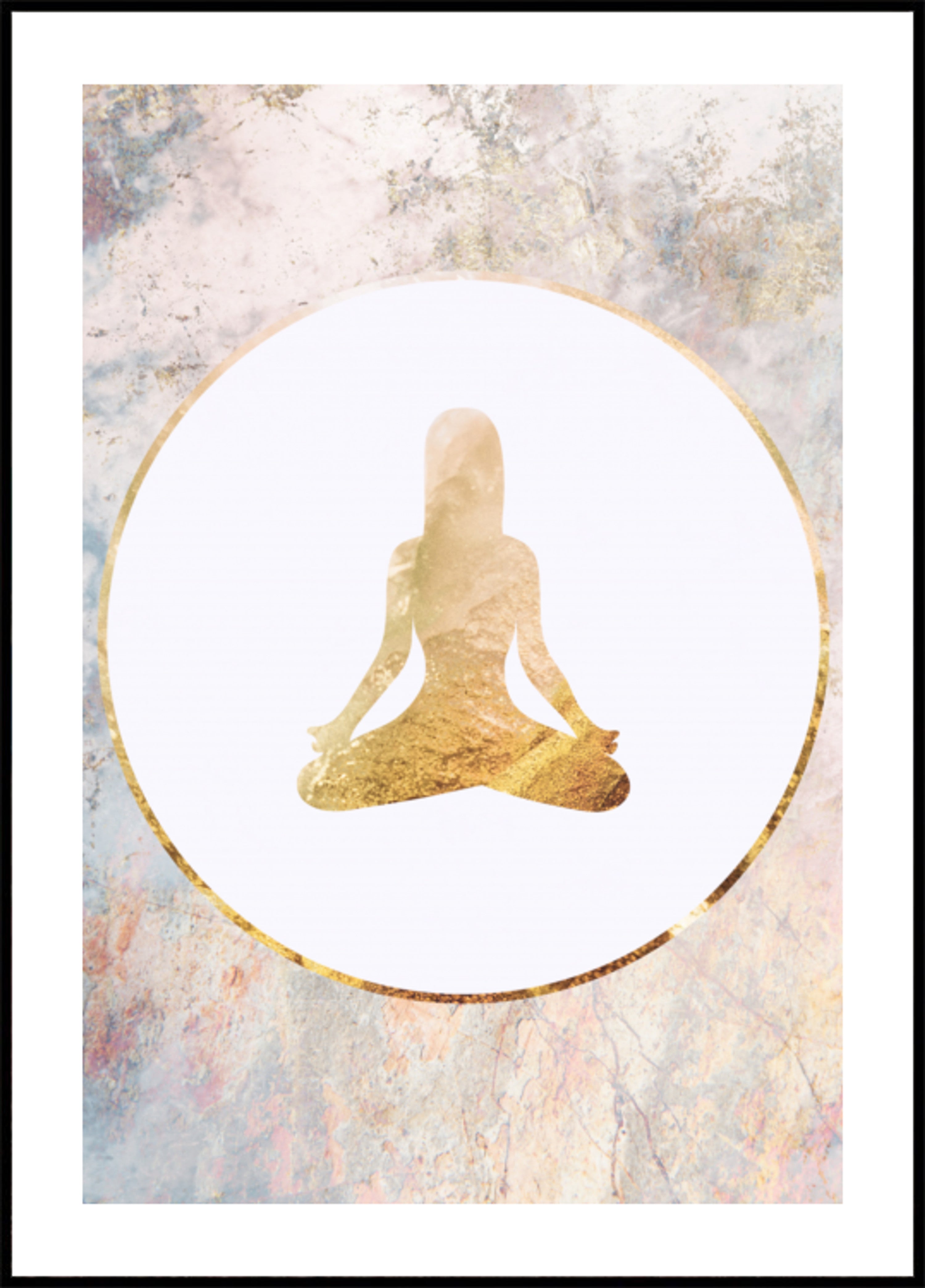 Armonía de meditación dorada