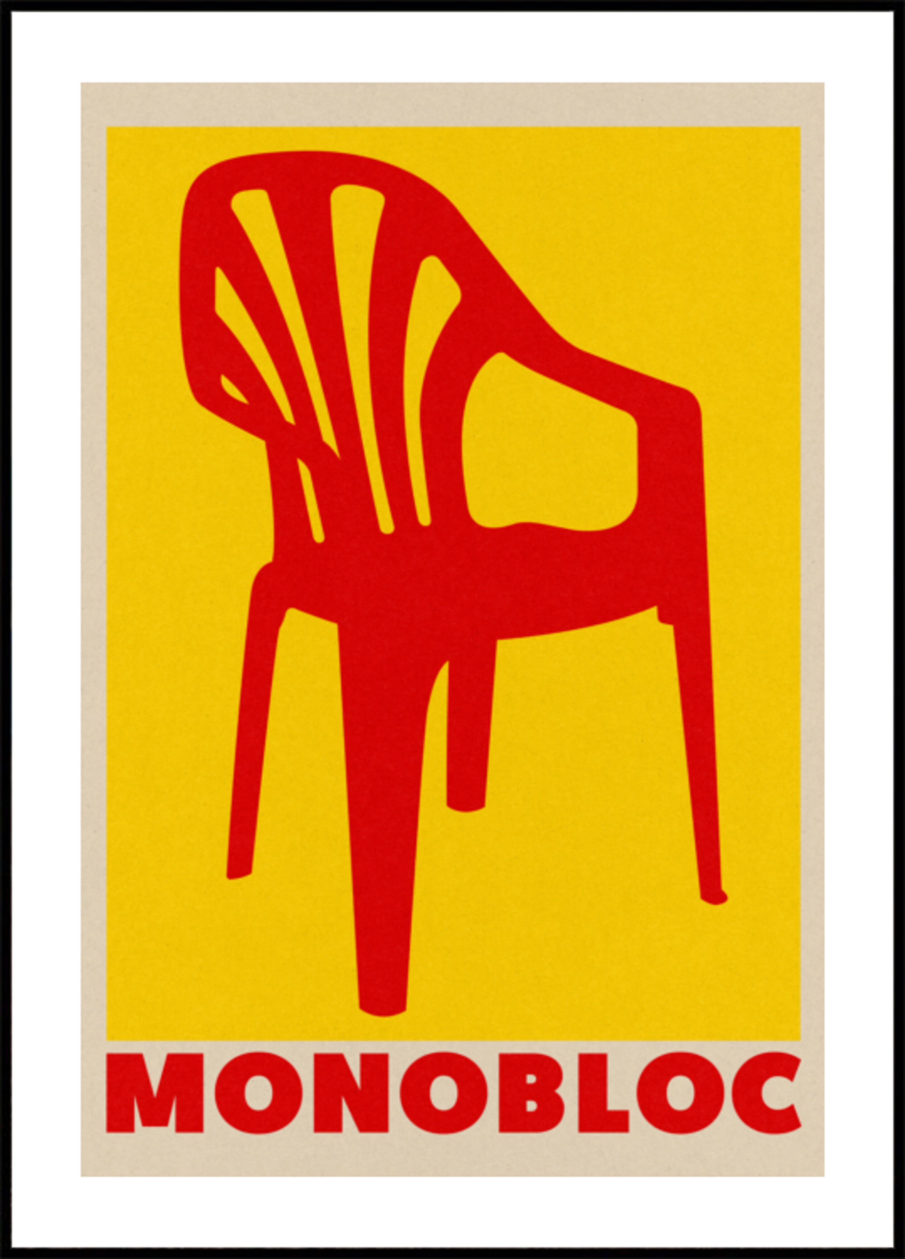 Silla monobloque roja