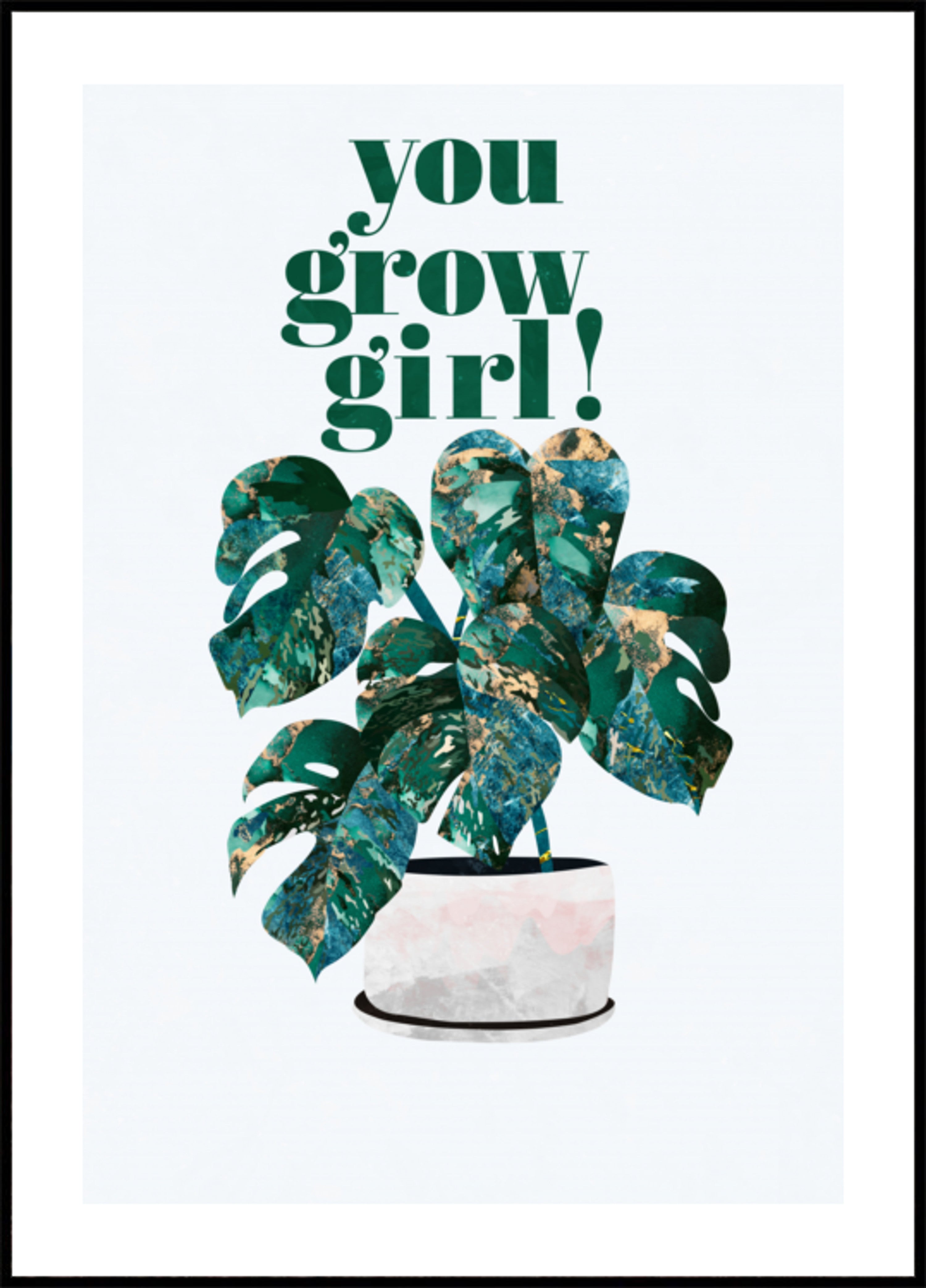 Tu creces niña monstera