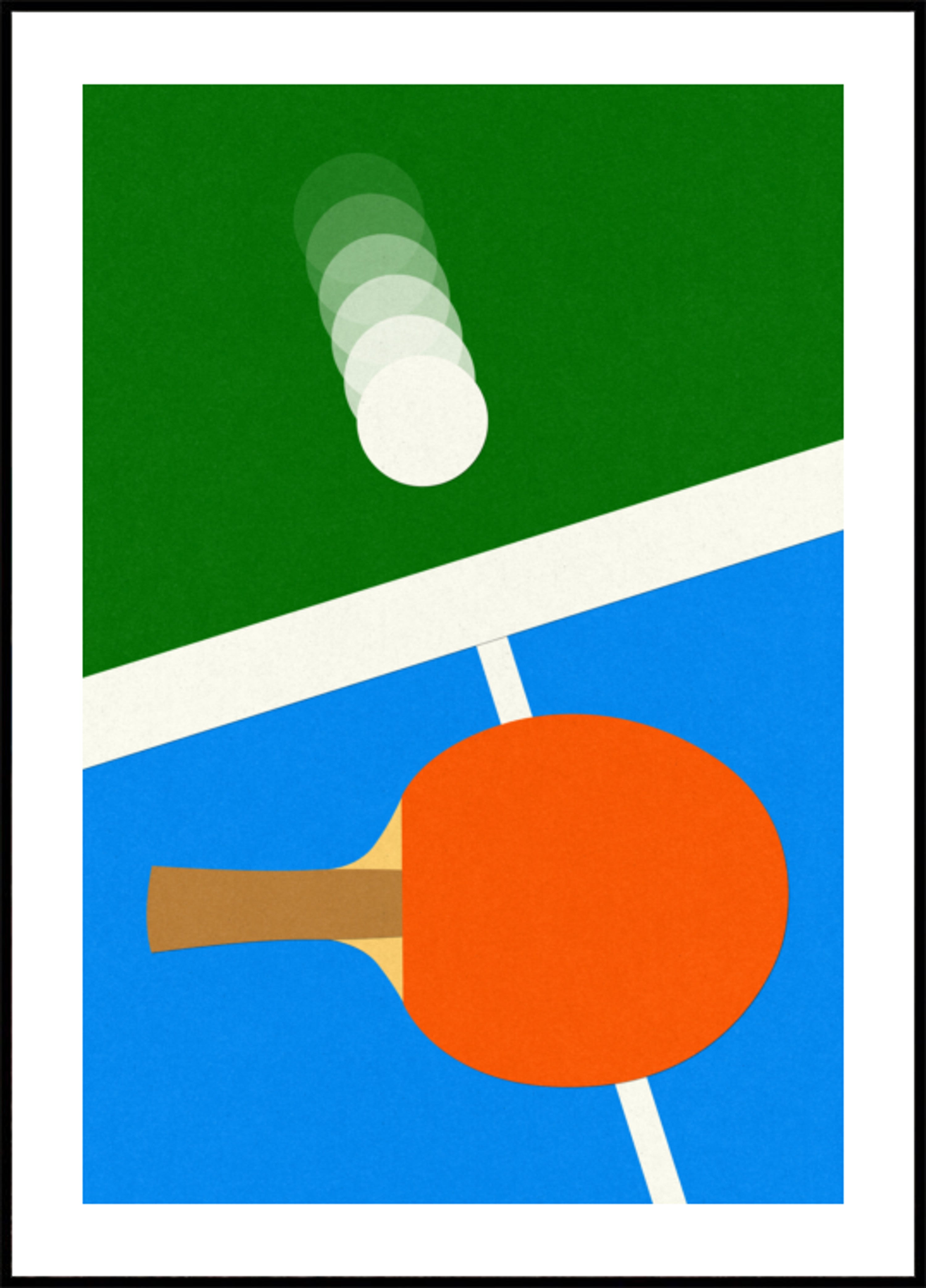 Acción de tenis de mesa