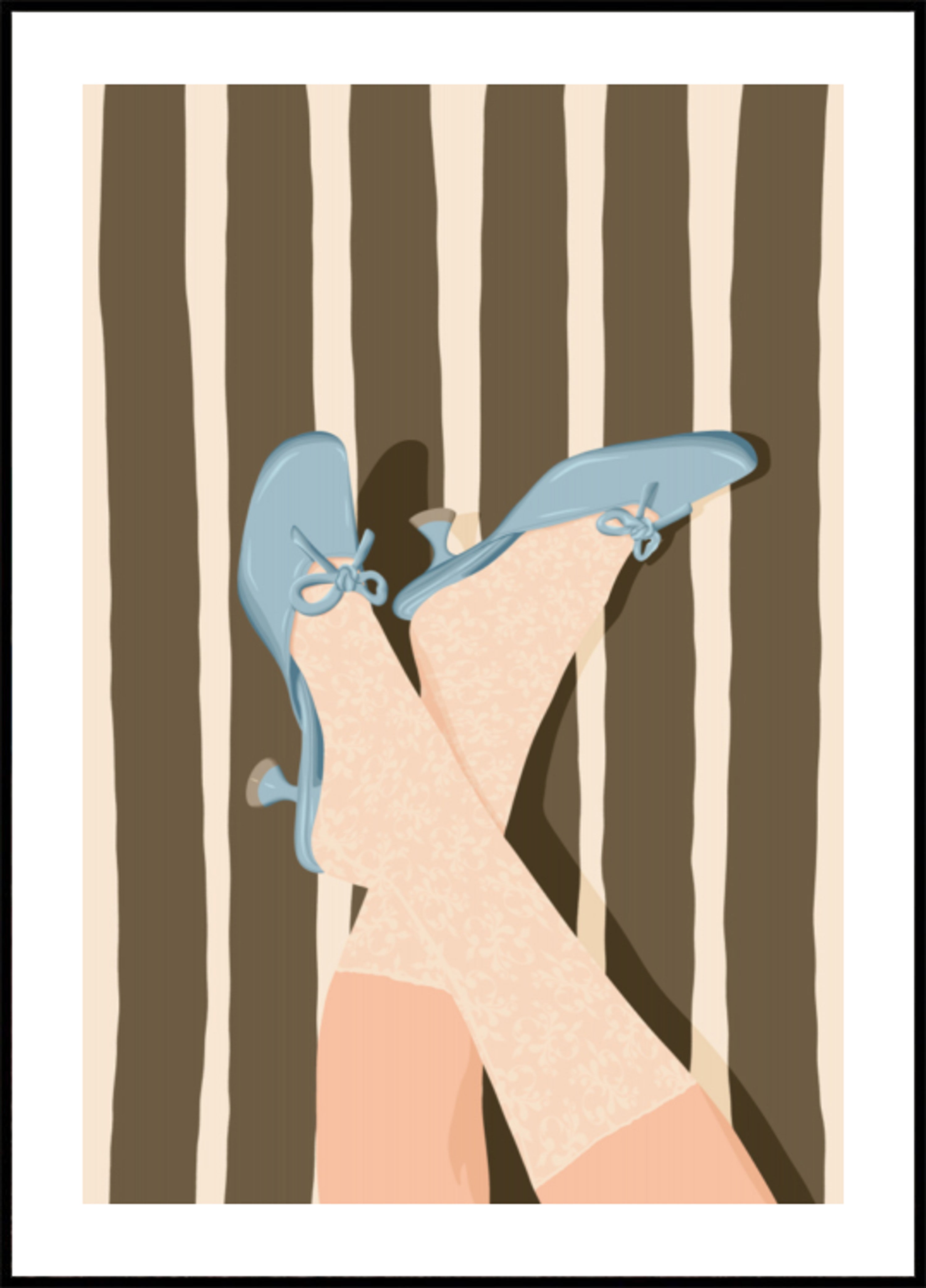 Tacones azules caprichosos
