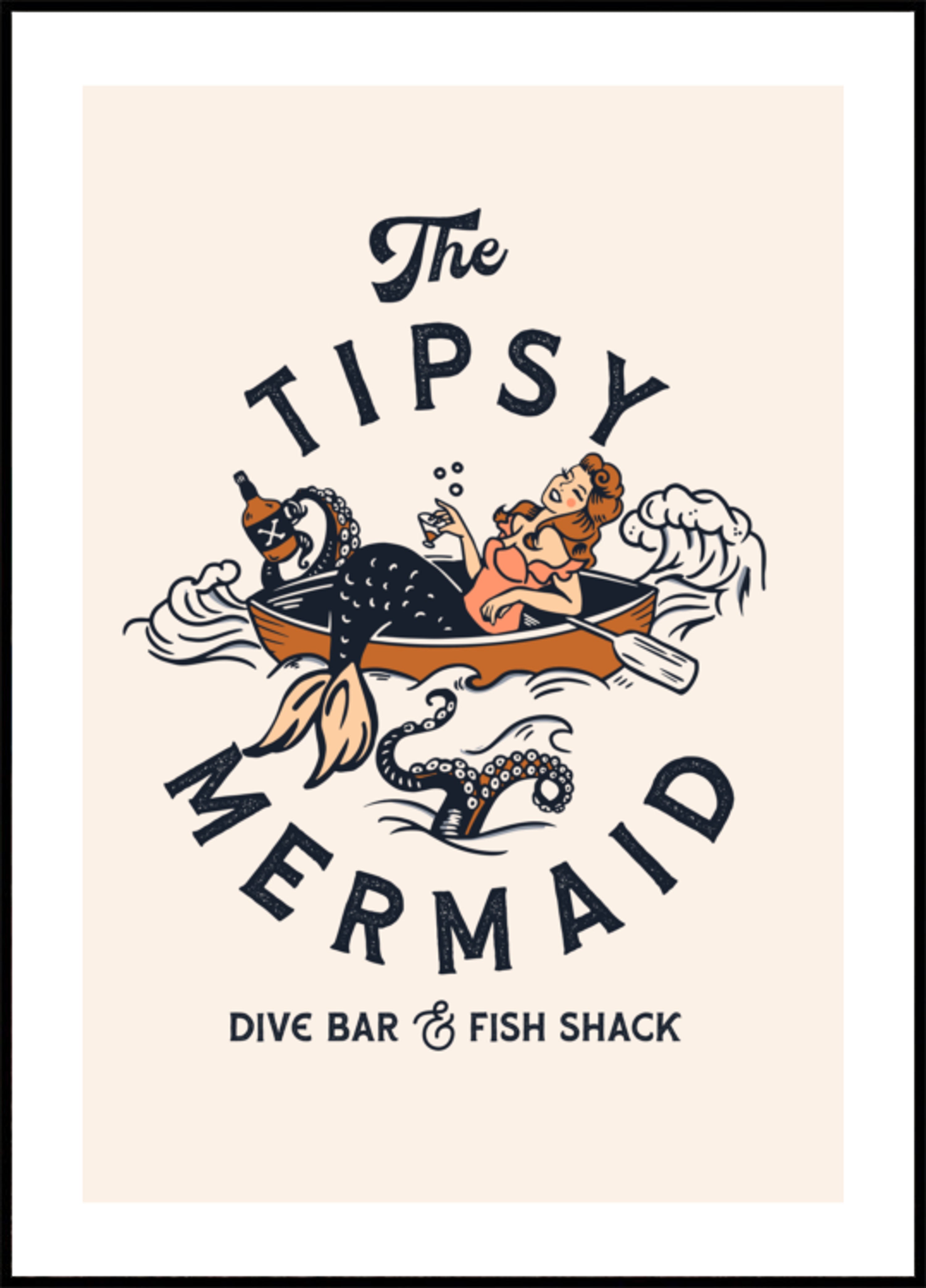 Tipsy Mermaid Dive Bar Arte de sirena