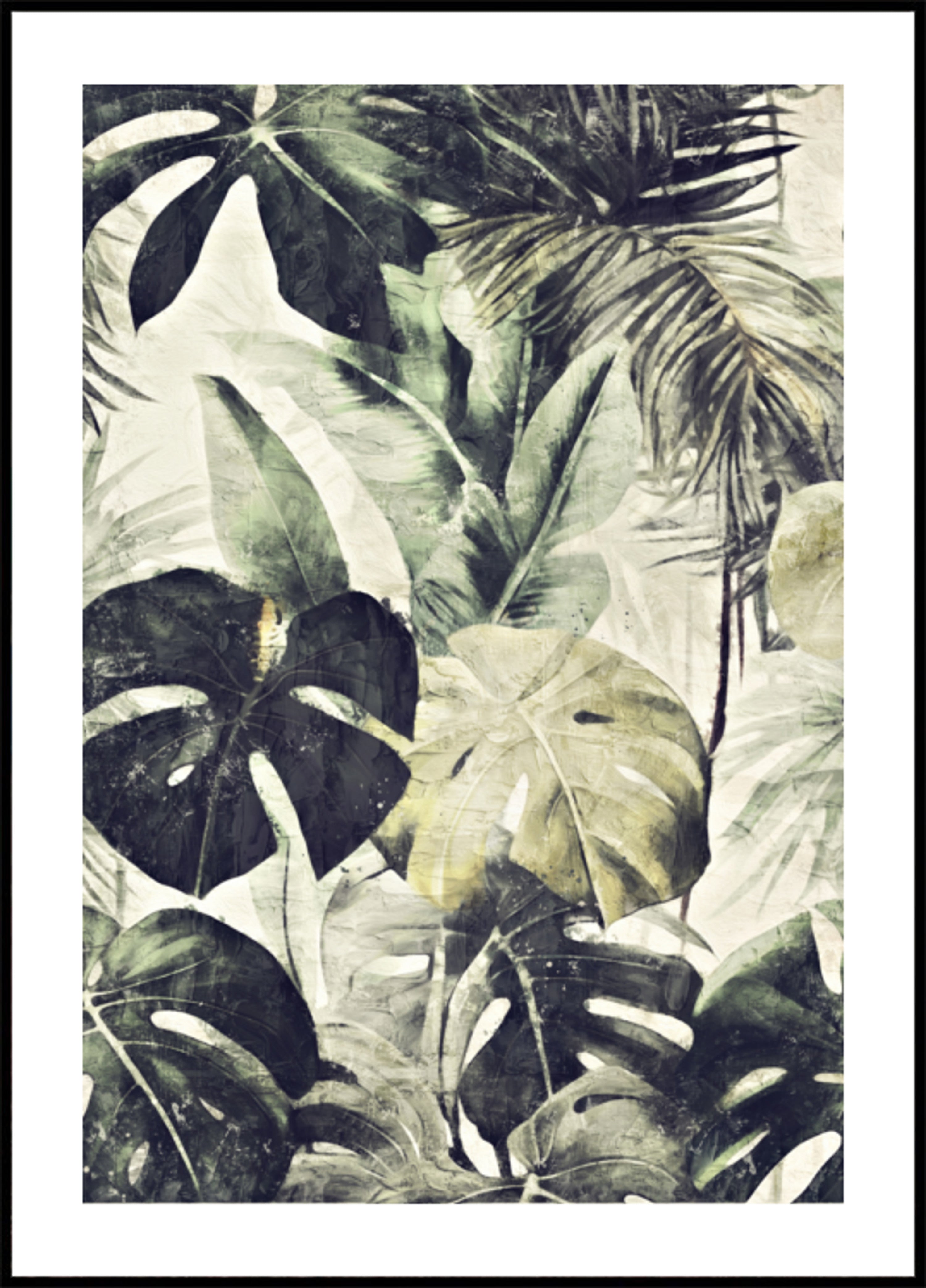 Hojas de la selva vintage