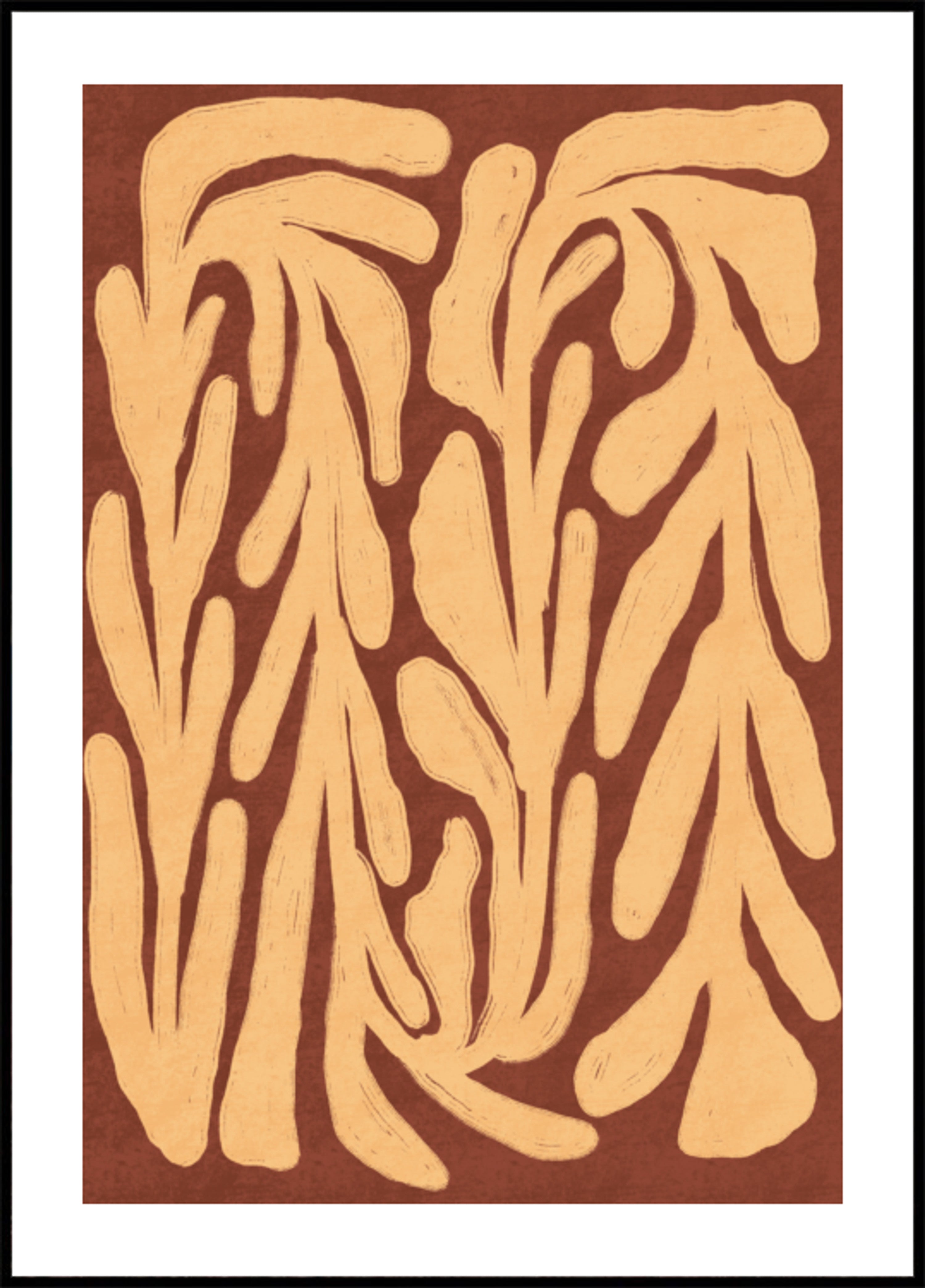 Patrón de hojas de terracota