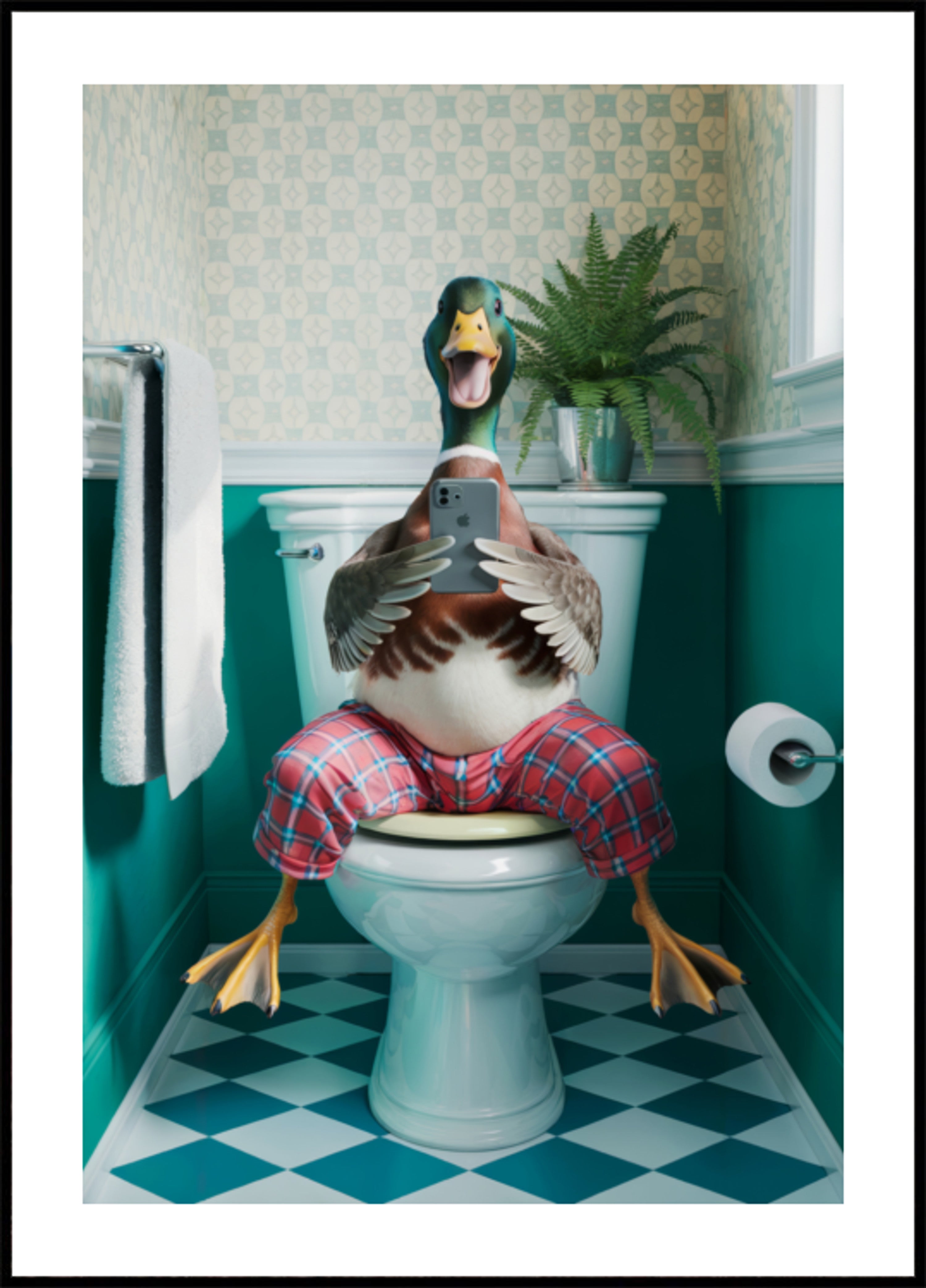 Selfie De Pato En Pijama