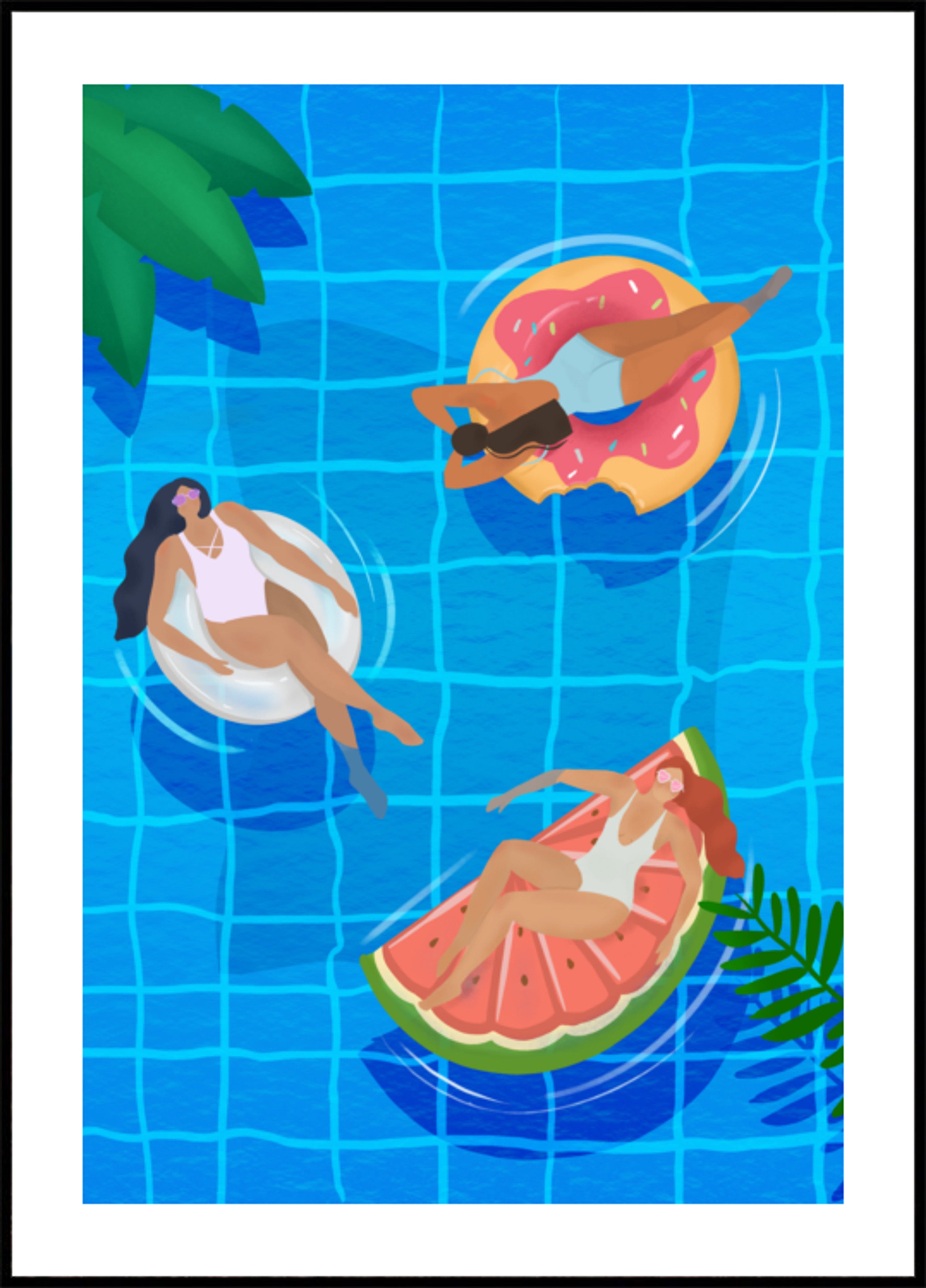 damas de la piscina