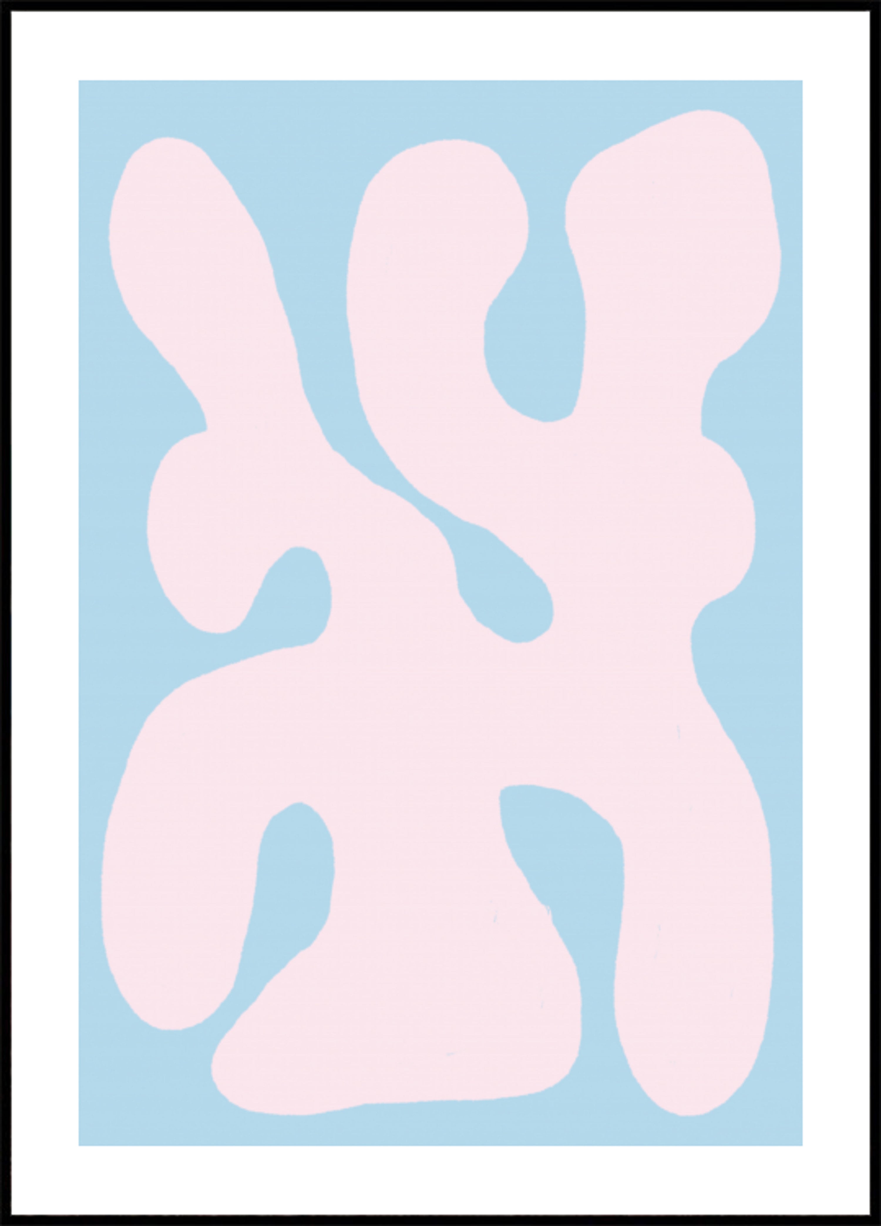 Forma orgánica pastel fluida