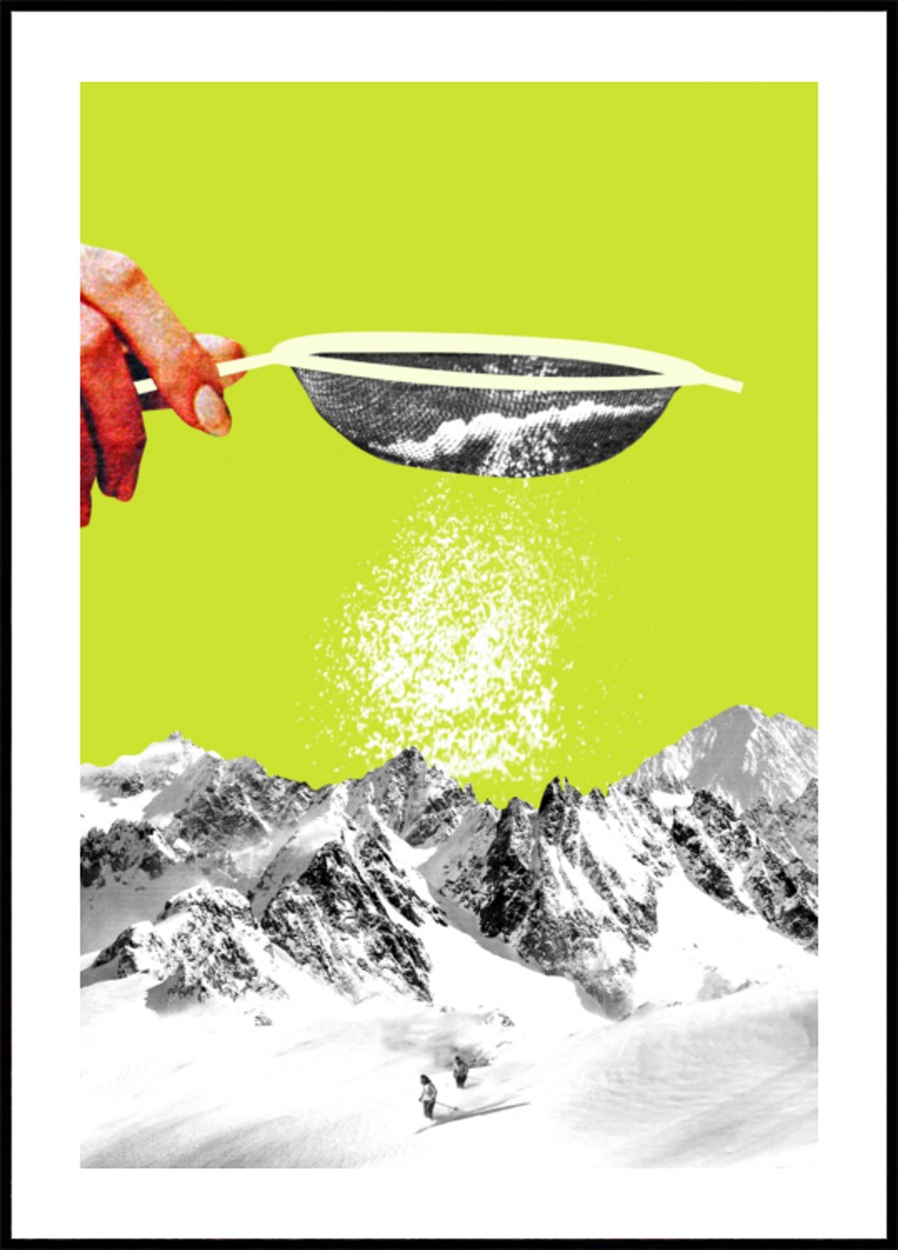 Tamizar nieve en polvo