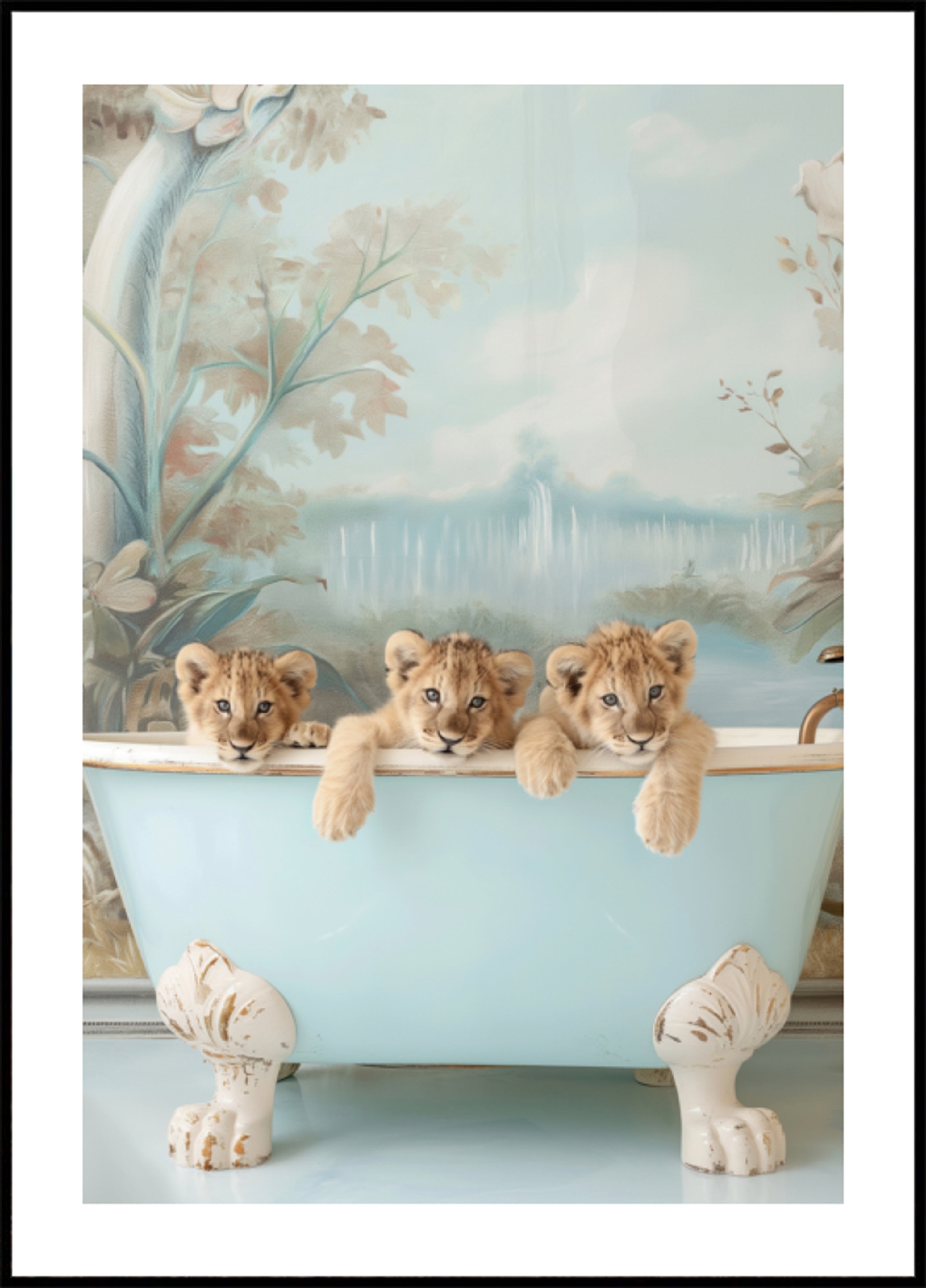 Bañera de cachorros de león