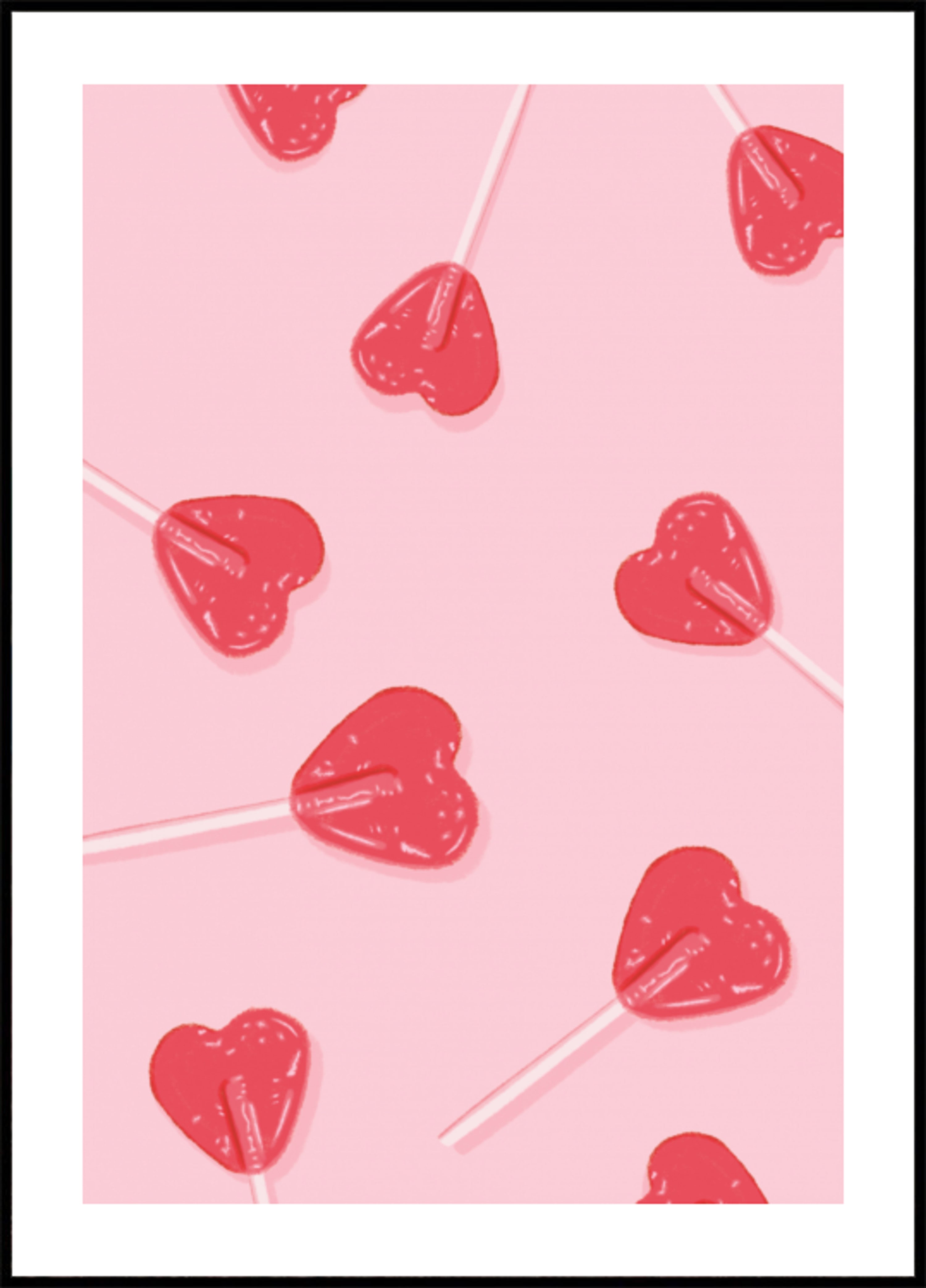 Piruletas De Corazón Rosa