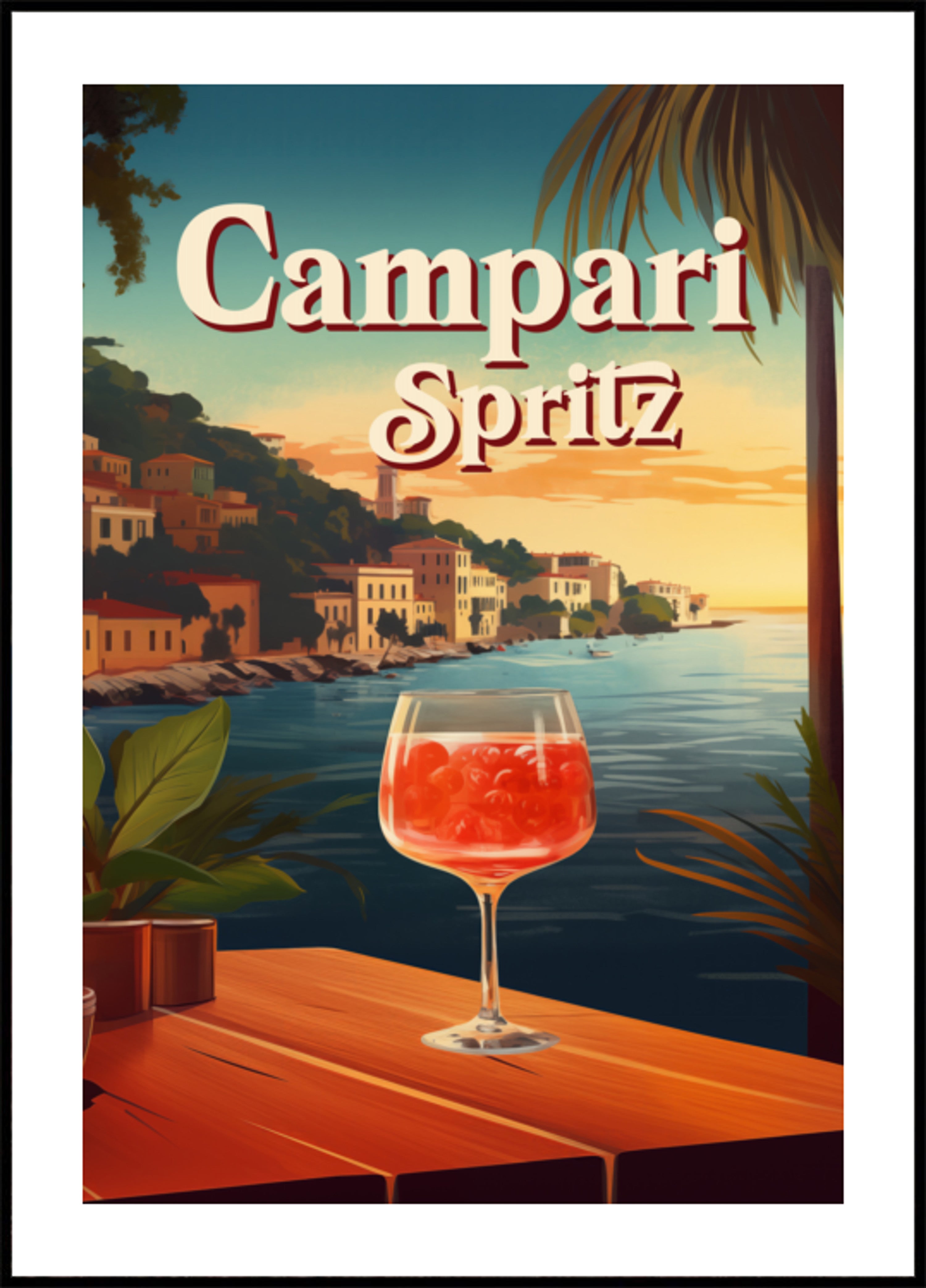 Campari Spritz Atardecer junto al mar