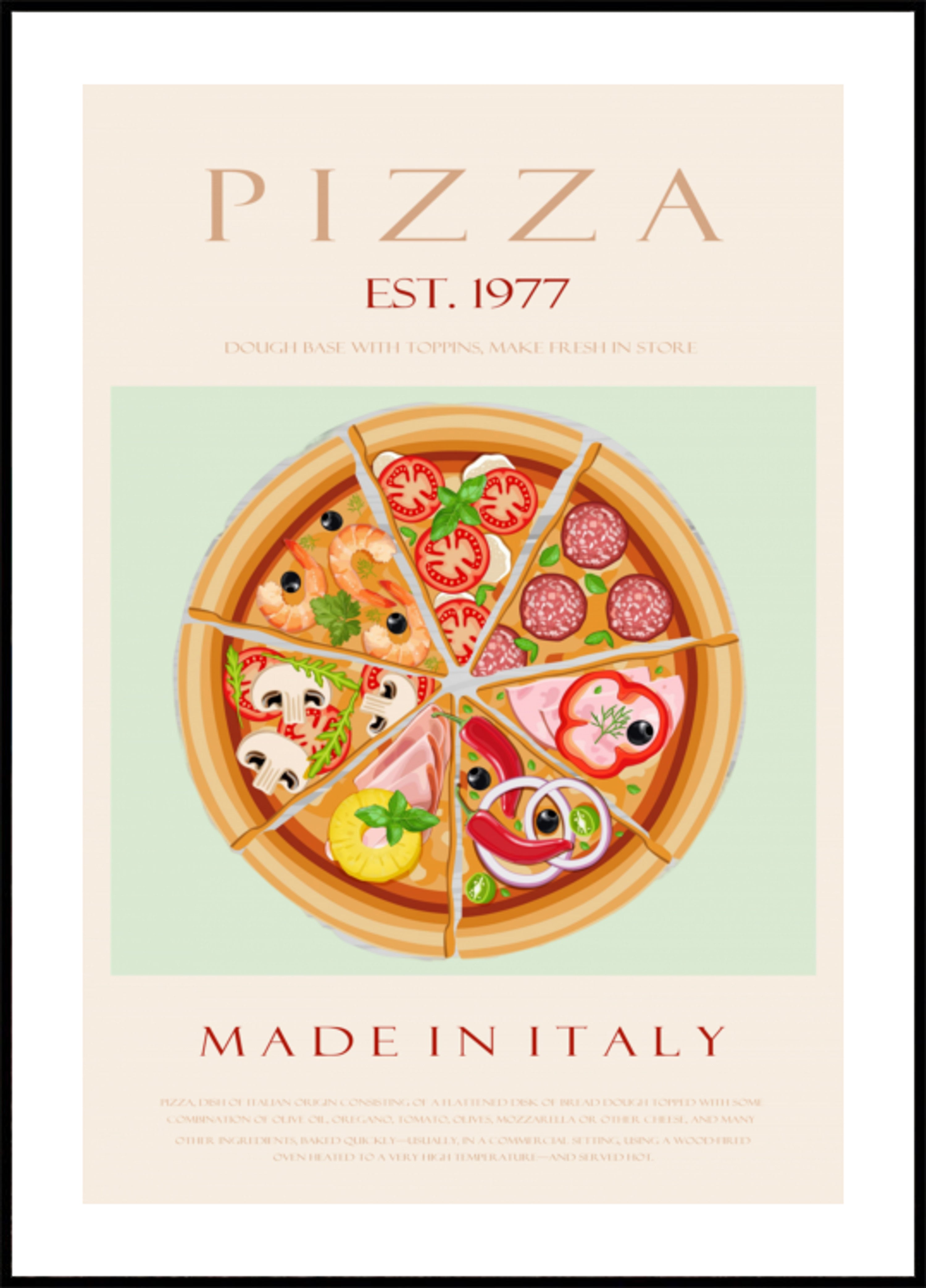 Variedad de pizza italiana