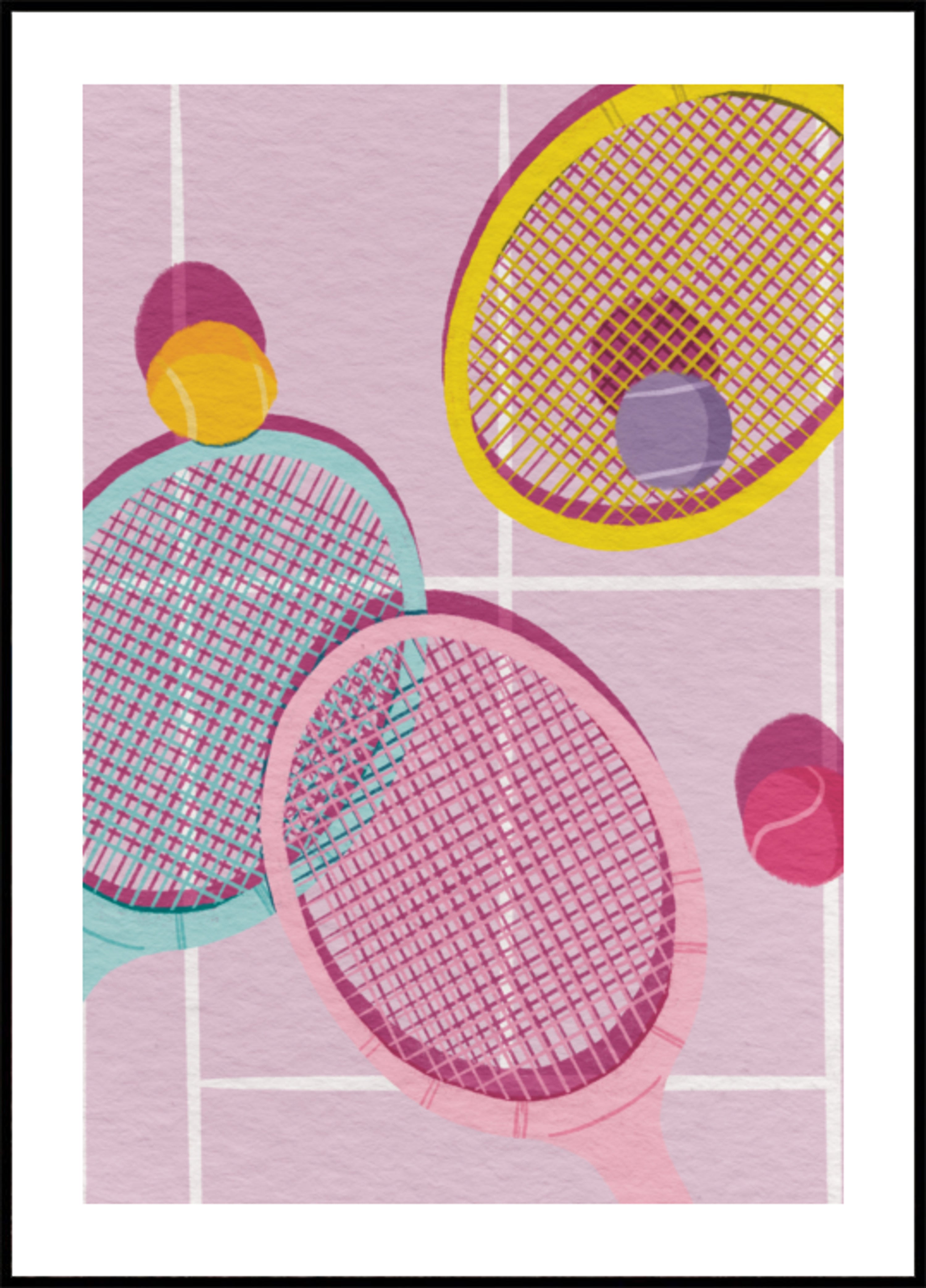 Raquetas de tenis juguetonas