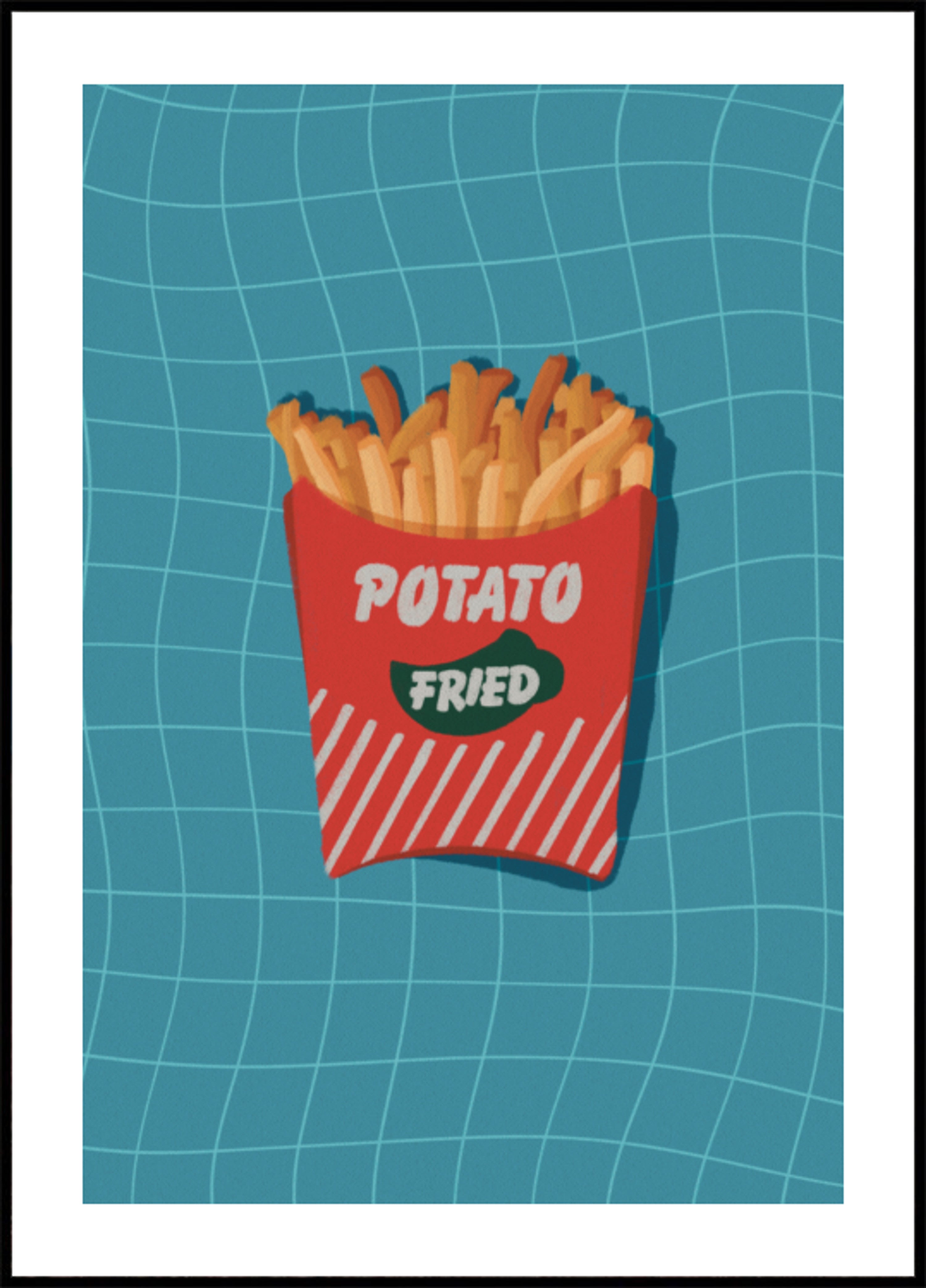 Bocadillo de papas fritas retro