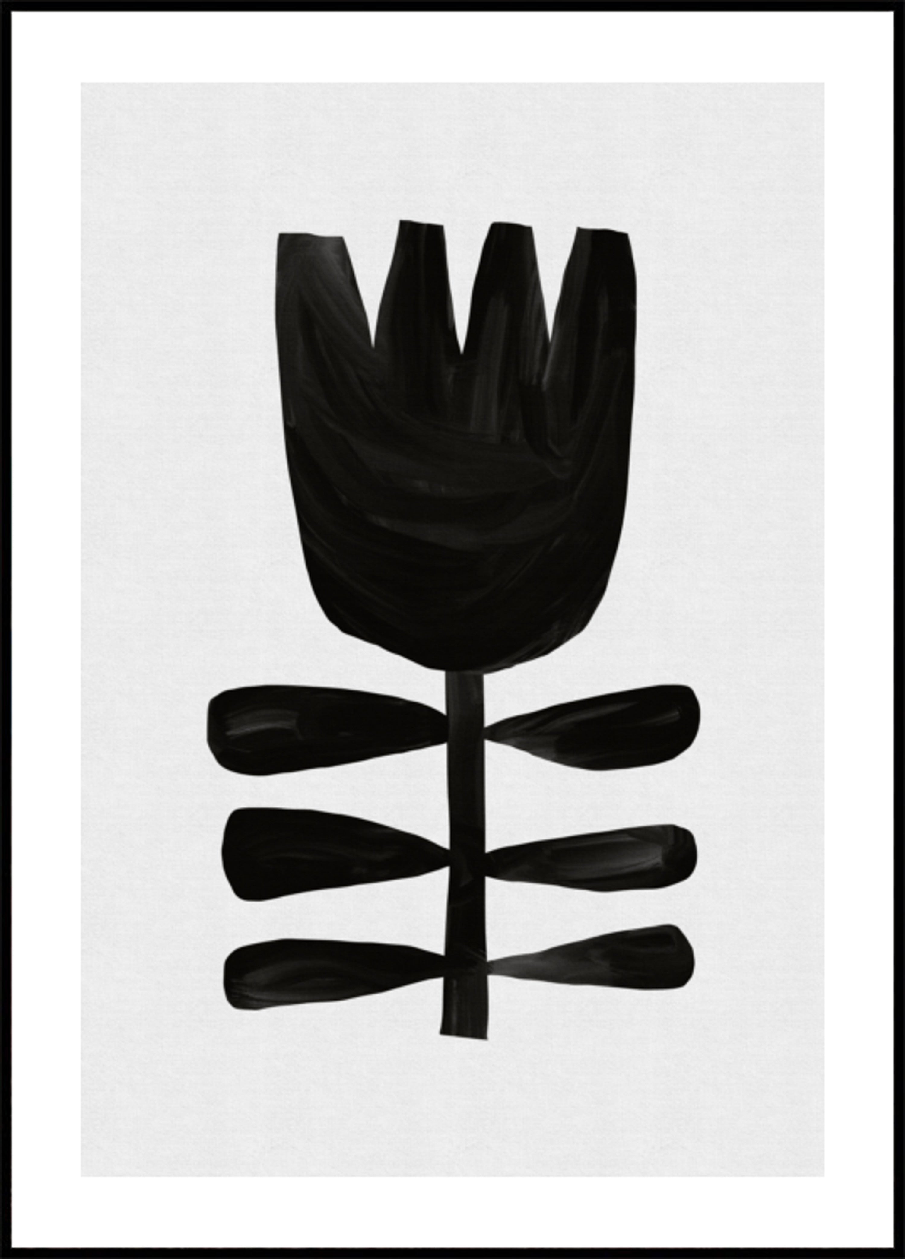 Flor abstracta negra