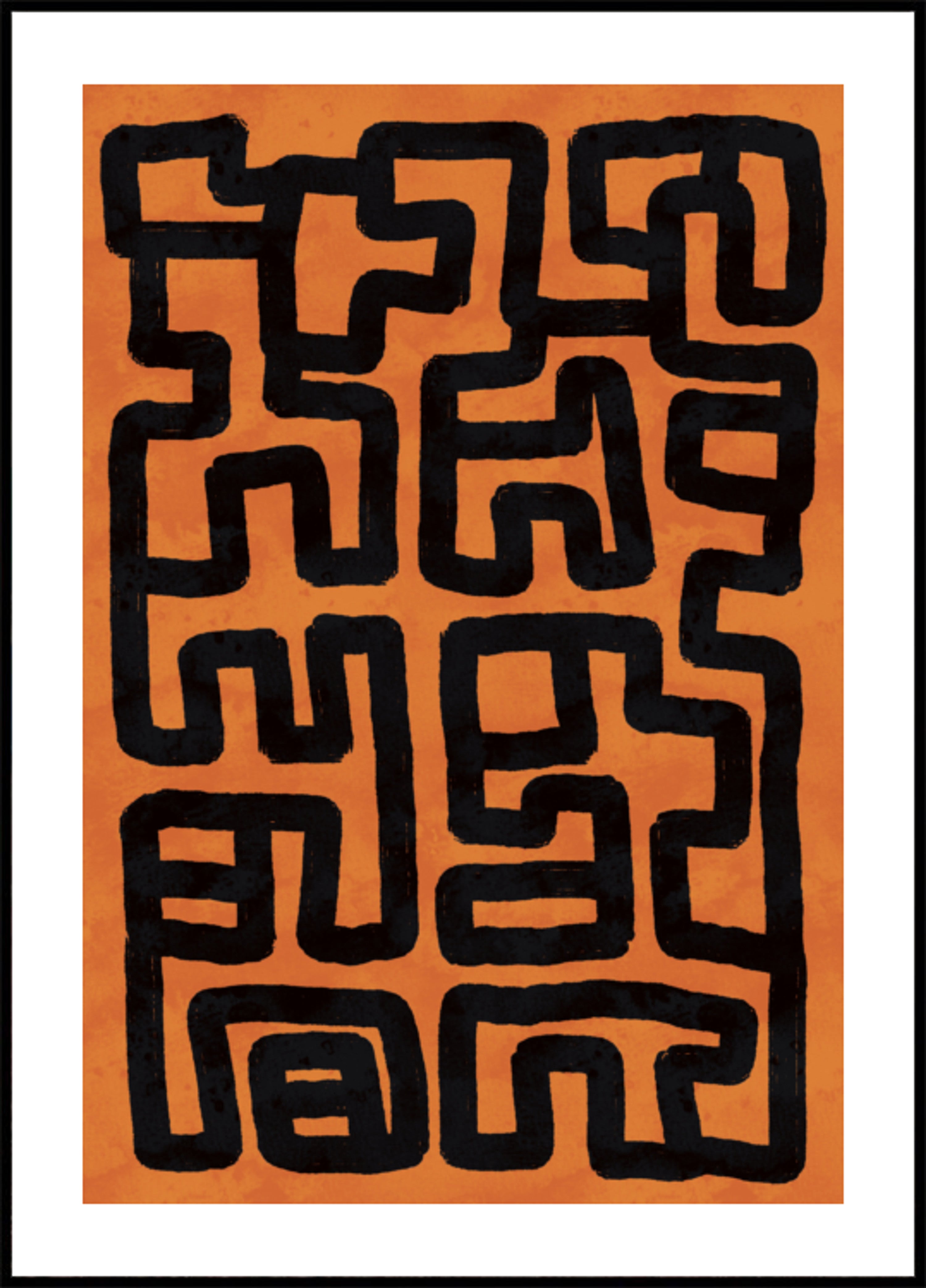 Laberinto tribal abstracto