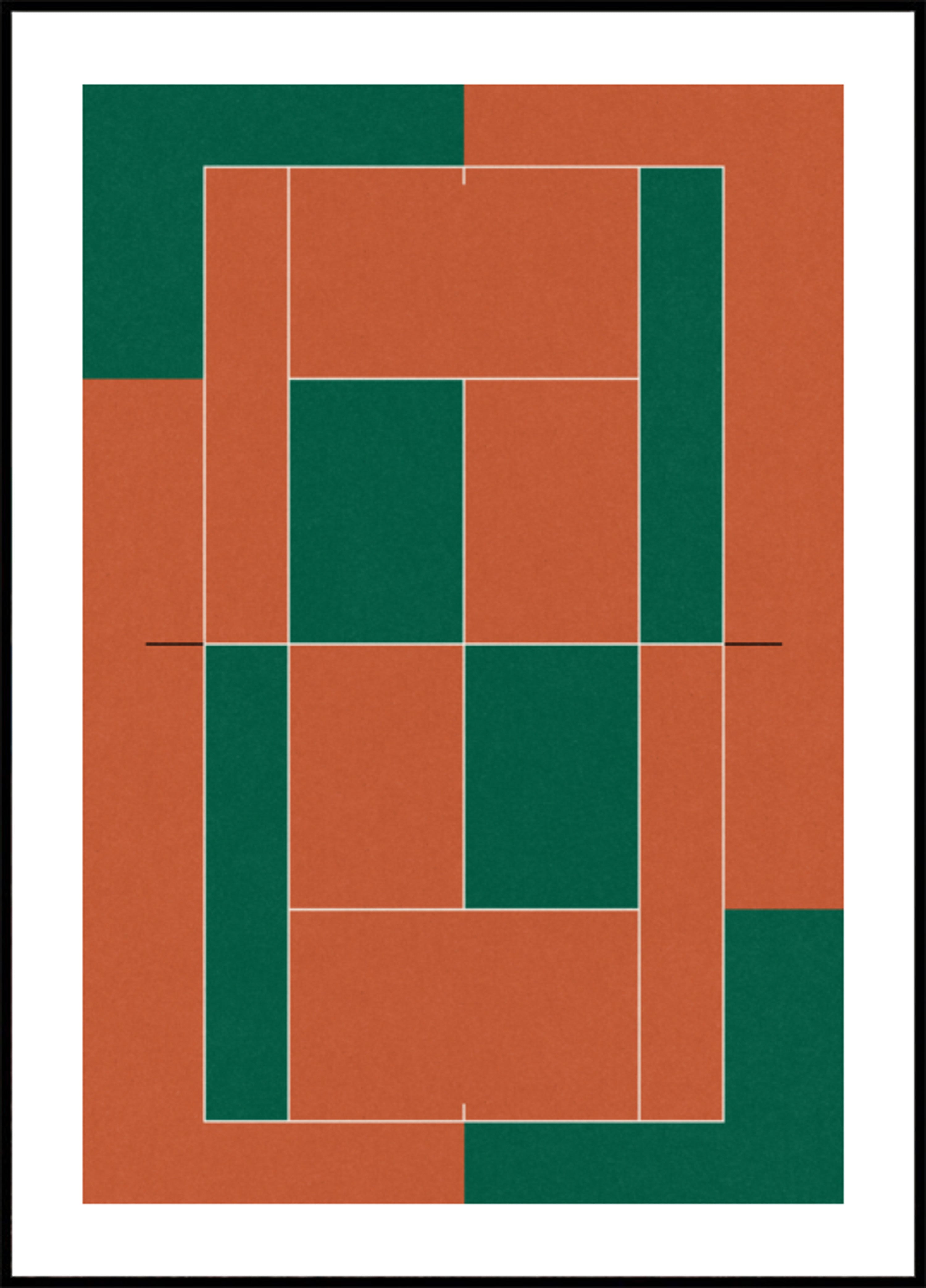 Cancha de tenis geométrica