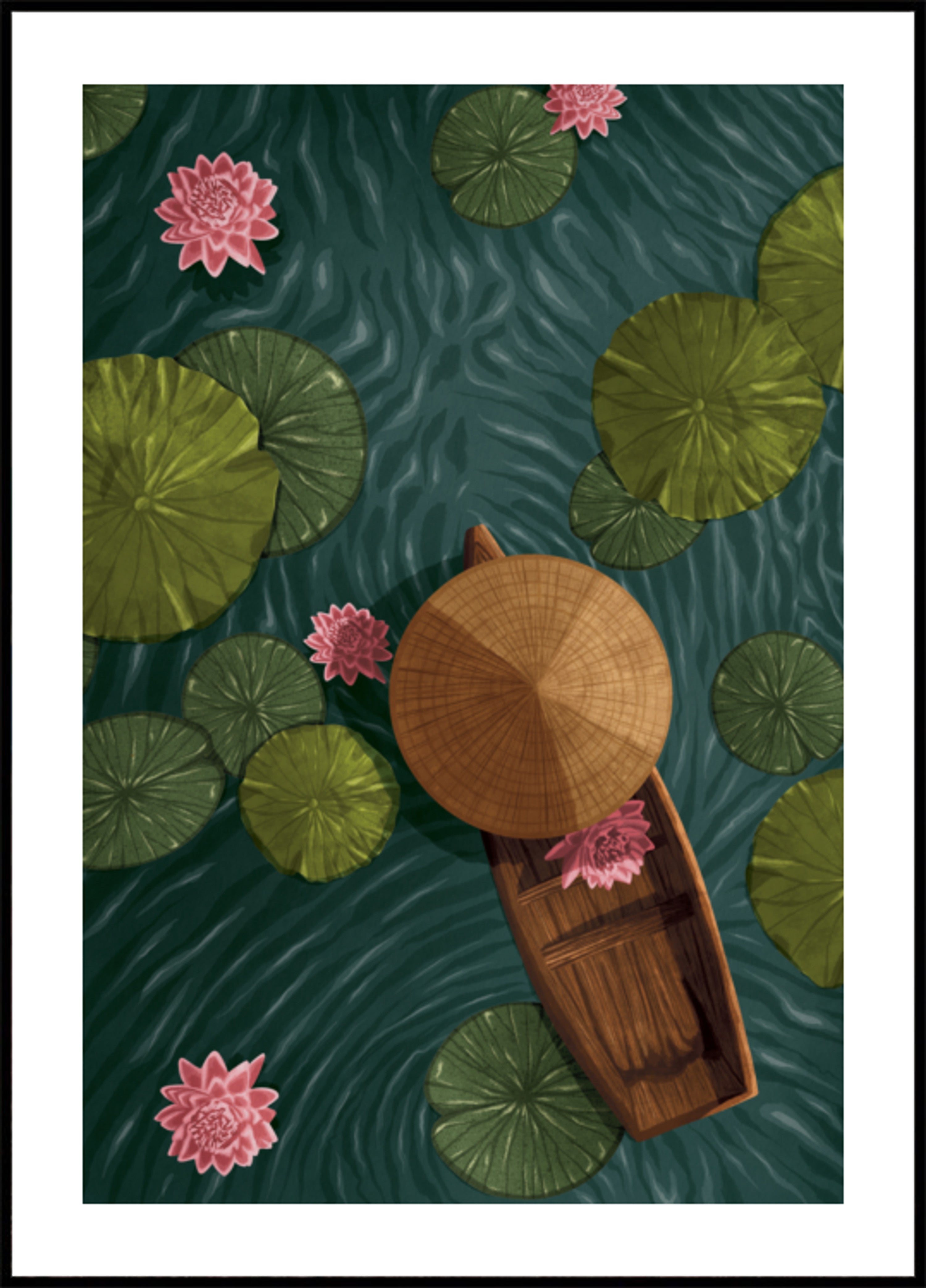 Barco de loto tranquilo
