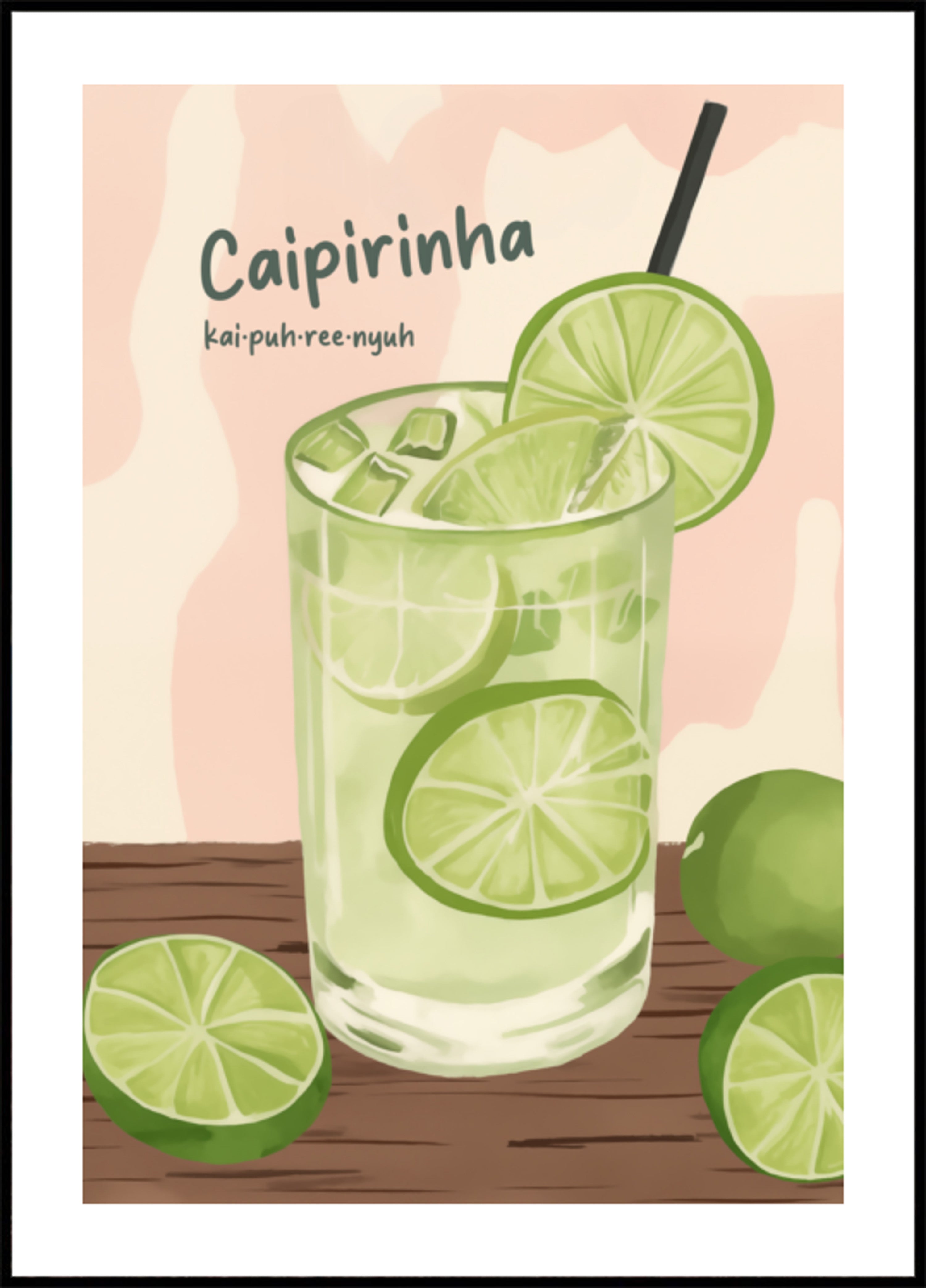 Caipirinha refrescante de lima