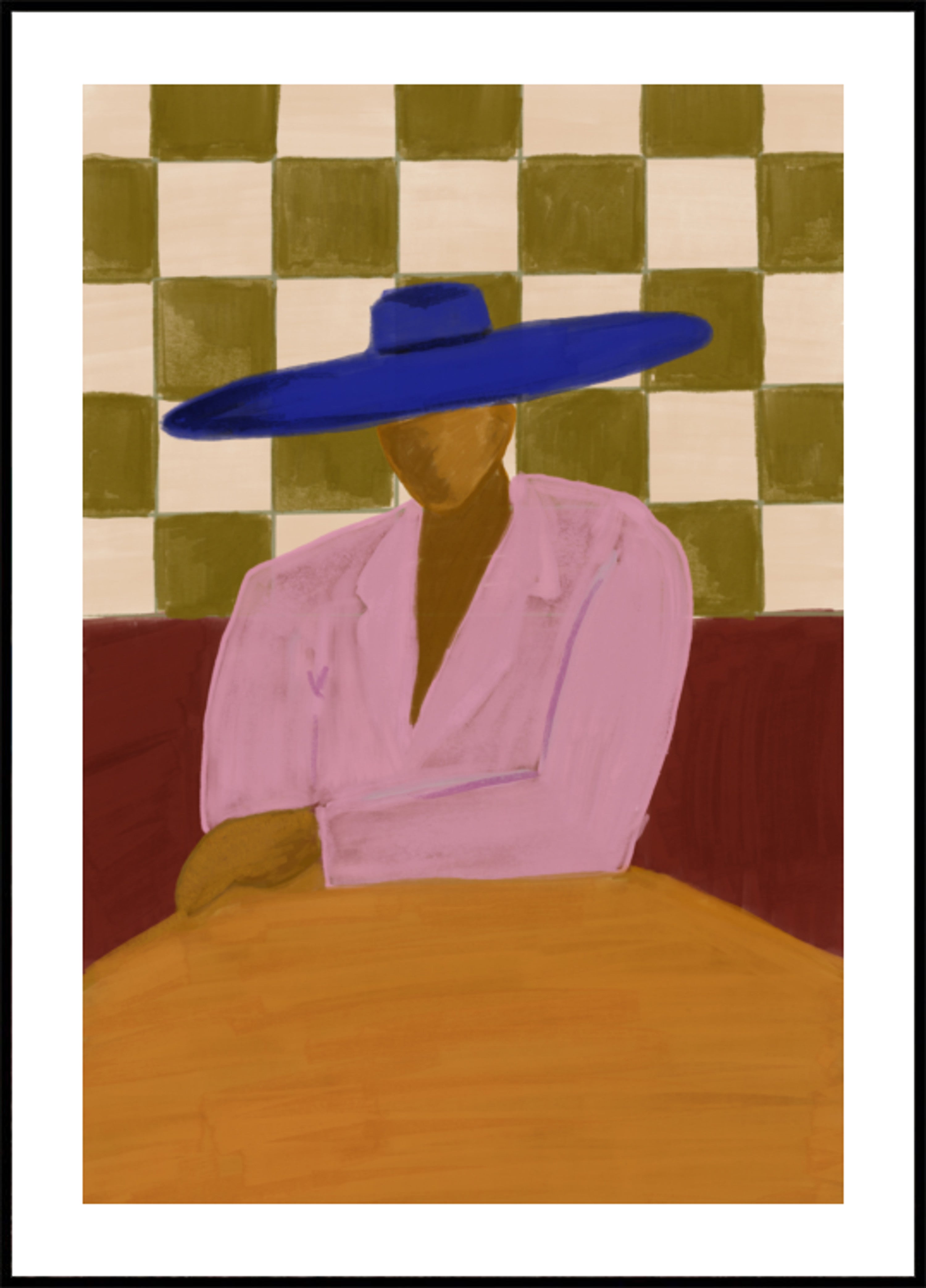Sombrero azul elegante
