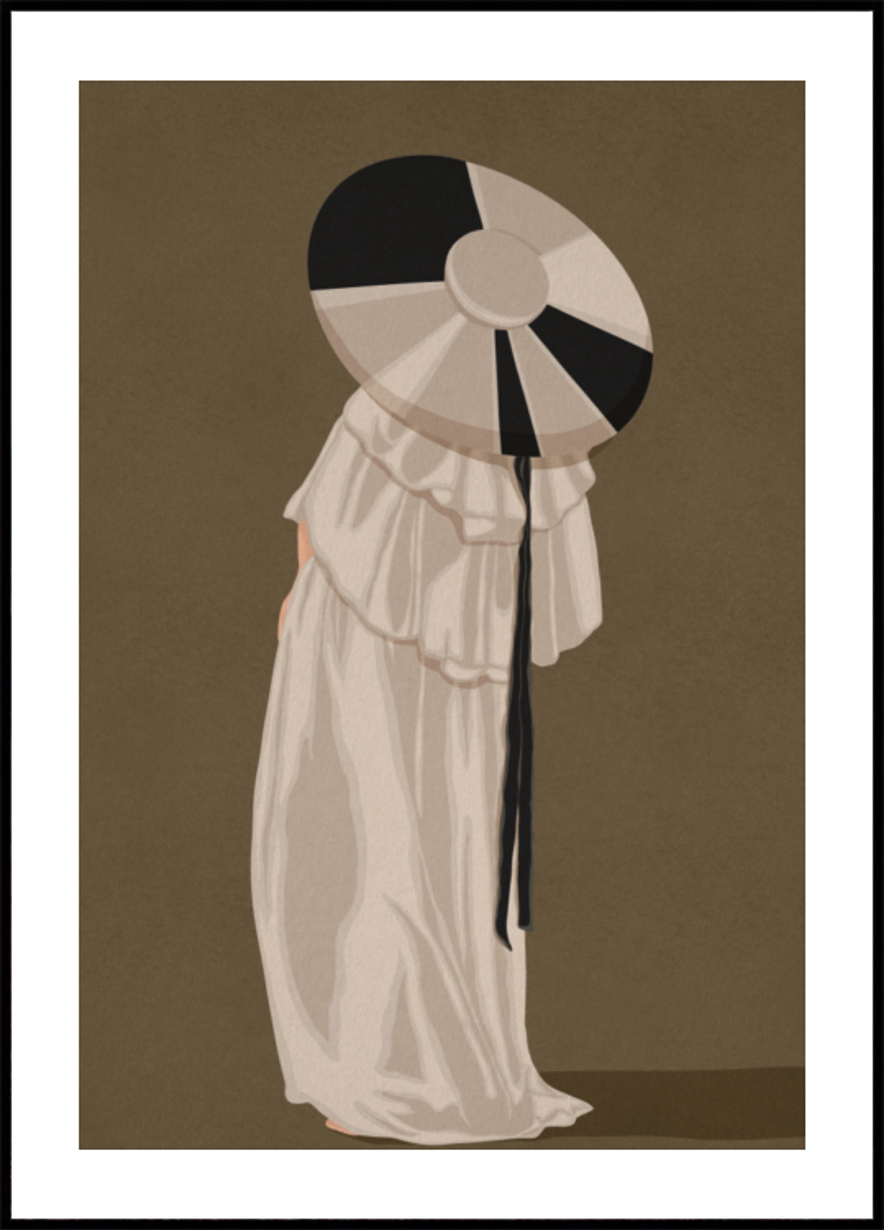 Mujer con sombrero elegante