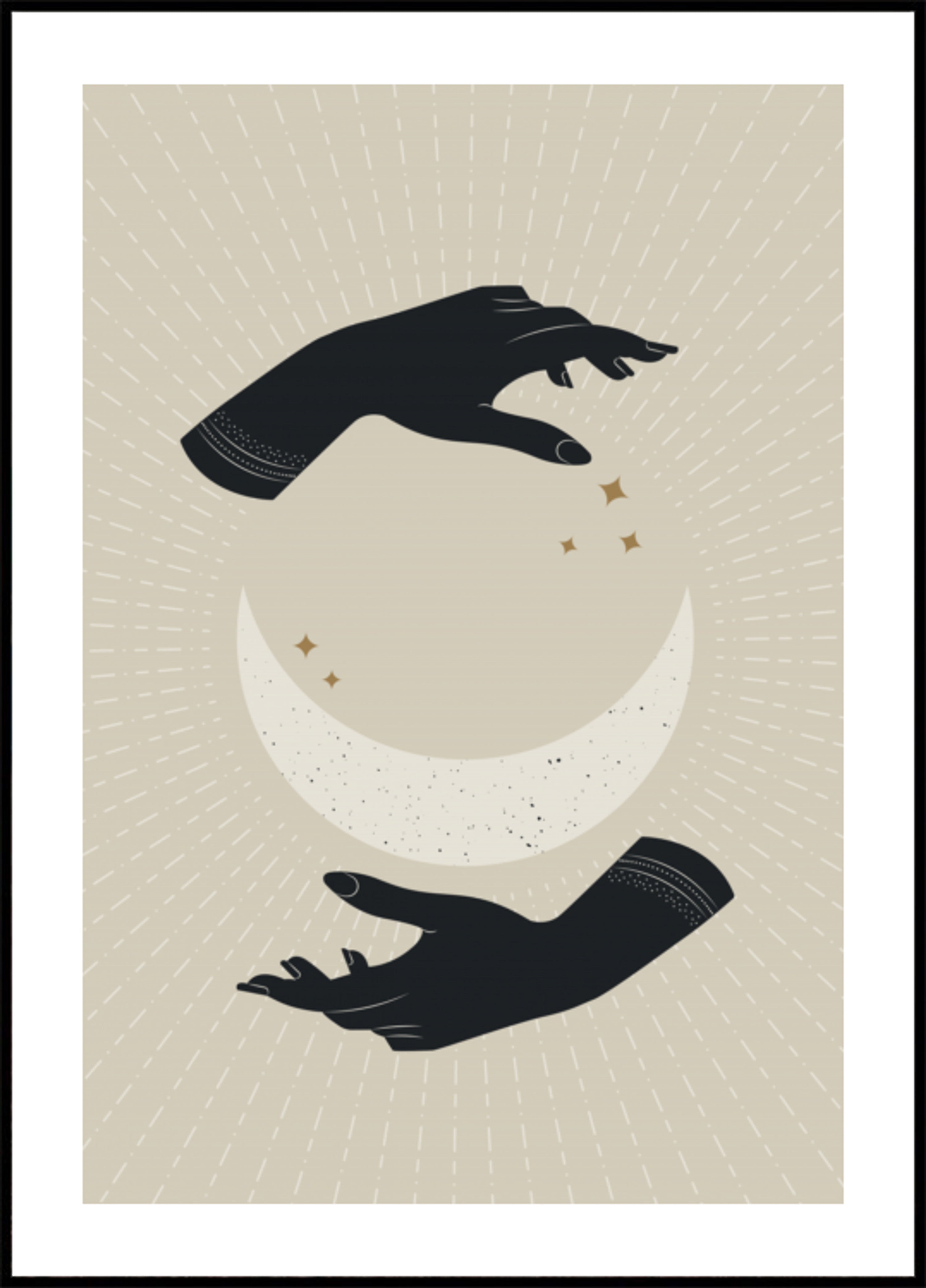 Abrazo de manos celestiales