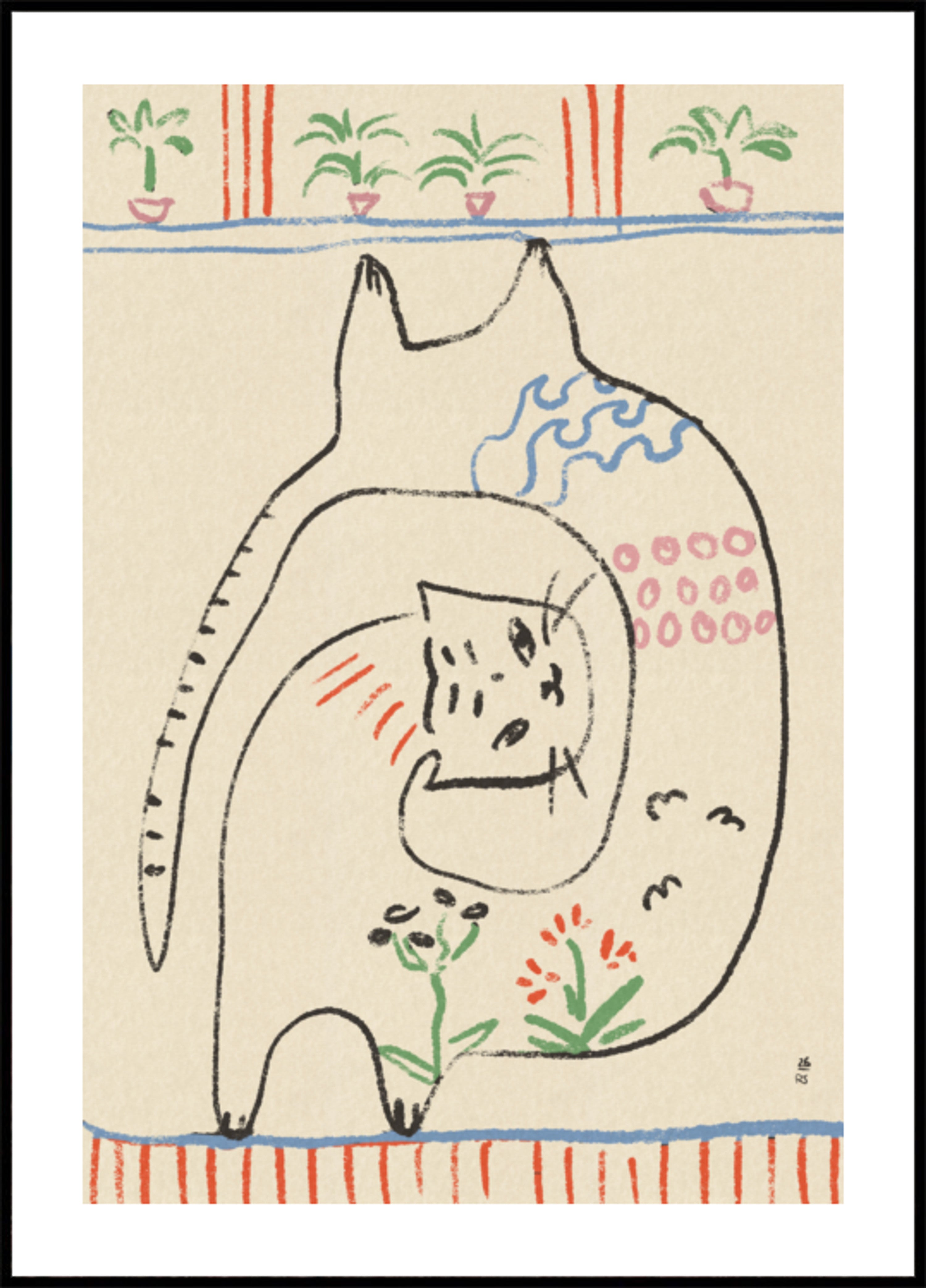 Ilustración de gatos juguetones